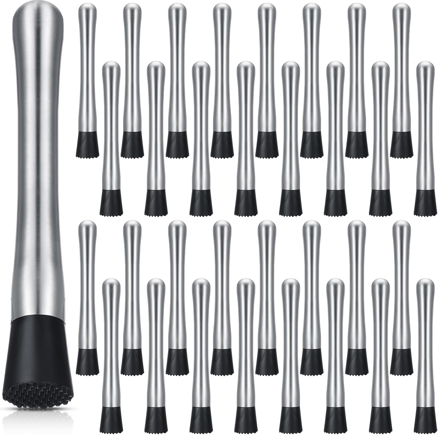 Zonon 16 Pieces Muddler for Cocktails Stainless Steel Drink