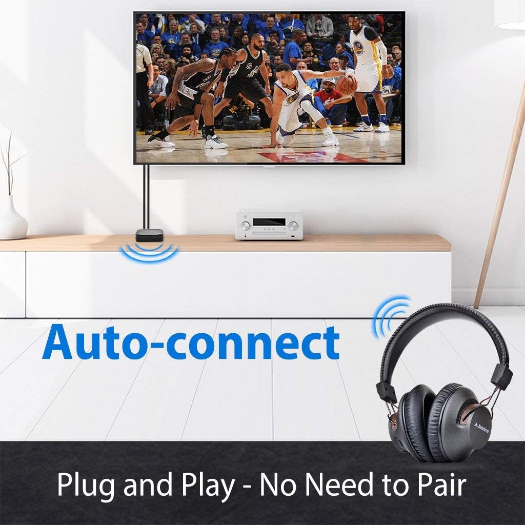 Wockoder-Portable-Briefcase-Turntable Avantree HT4189 40 Hrs Wireless Headphones for TV