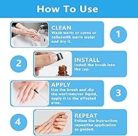Vista 4 de Removedor de verrugas de acción rápida, removedor de marcas cutáneas con ácido salicílico para hombres y mujeres, para verrugas plantares, verrugas