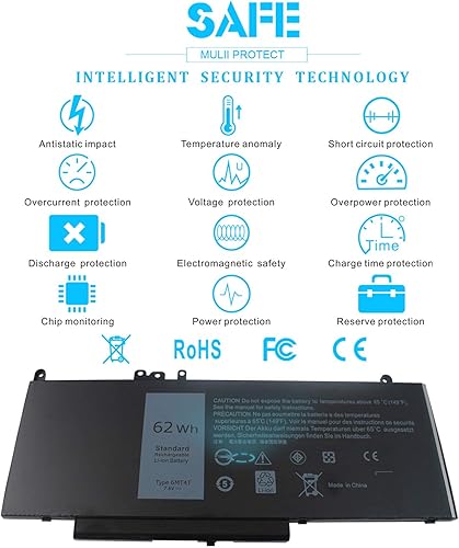 Miniatura 6 de Emanjor 5470 5570 62Wh Tipo 6MT4T 7.6V Reemplazo de batería para Dell Latitude E5570 E5470 E5270 Precision 3510 7V69Y TXF9M 79VRK 07V69Y 079VRK