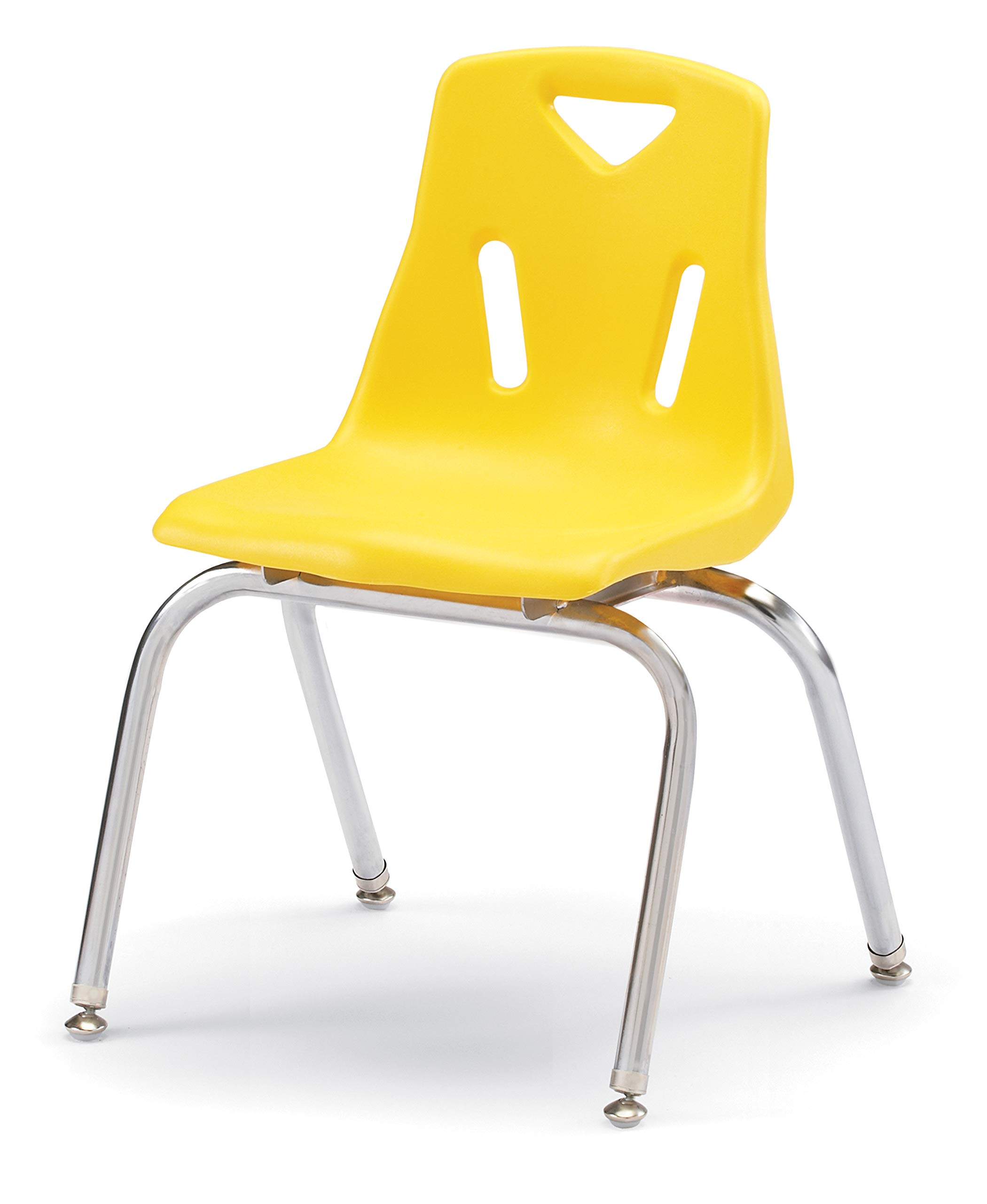 Berries Jonti-Craft 8146JC1007 Stacking Chair with Chrome-Plated Legs, 16" Height, Yellow