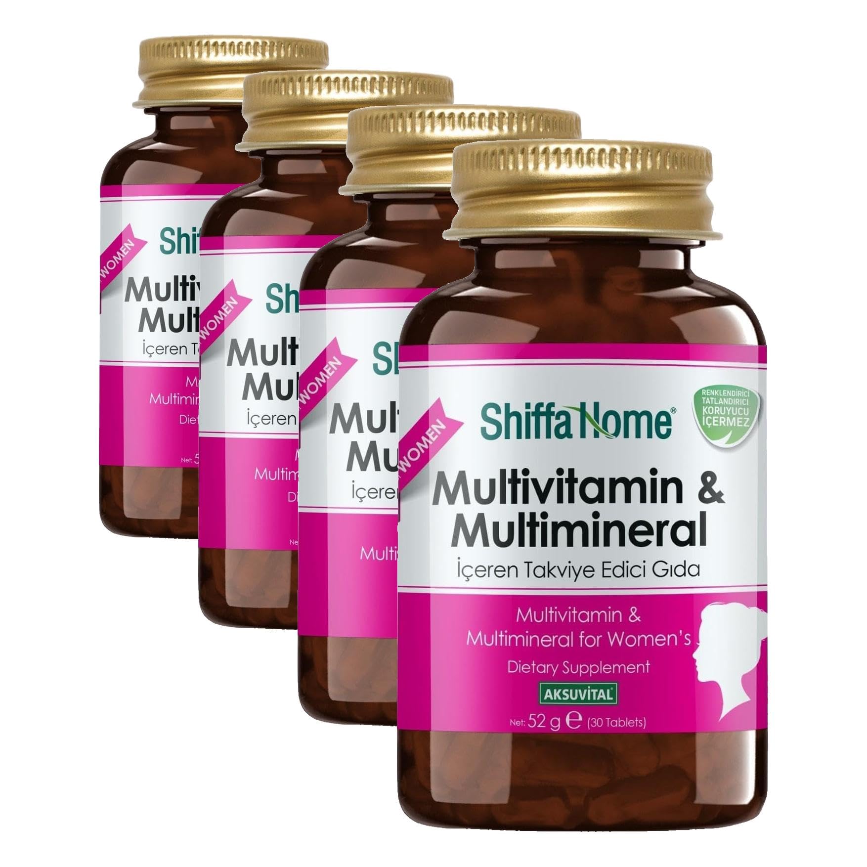 MULTİVİTAMİN ve MULTİMİNERAL - 30 TABLET - KADIN/WOMEN (4 paketi)