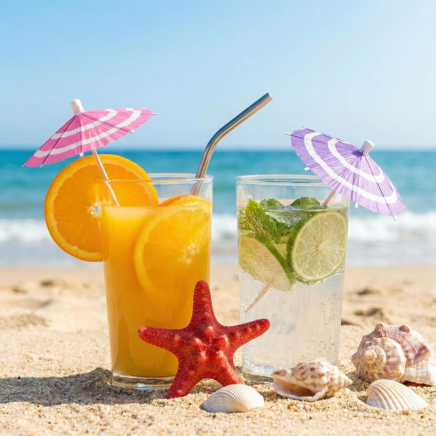 150pcs Drink Umbrellas Cocktail Picks, Mini Paper Drink Umbrella Toothpick for Tropical Drinks, Party Decor, Appetizers