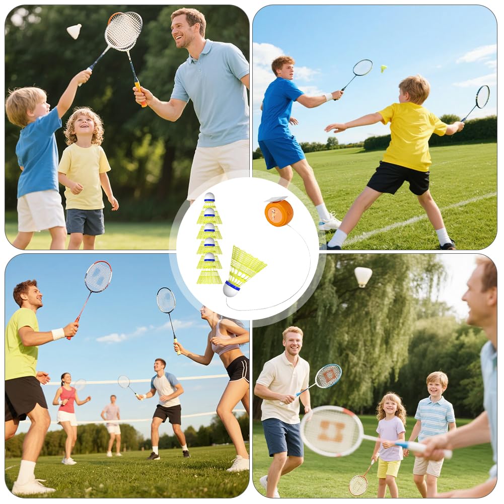 Set de bádminton de altura ajustable, entrenador de rebote para autoaprendizaje