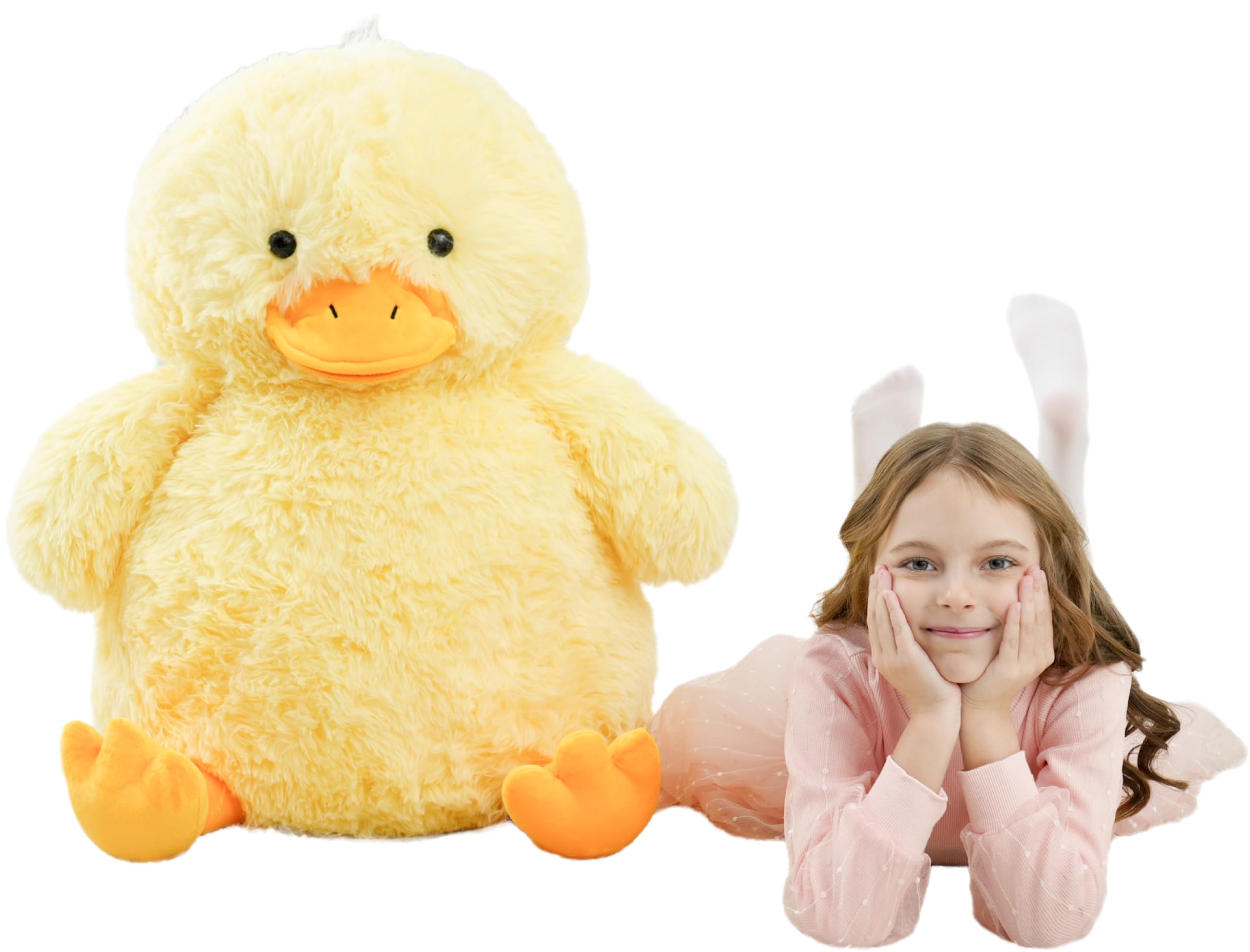 Large Stuffed Duck Plushies Giant Duck Stuffed Animals Big Jumbo Plushie Toy Cute Fluffy Plush Gifts for Kids