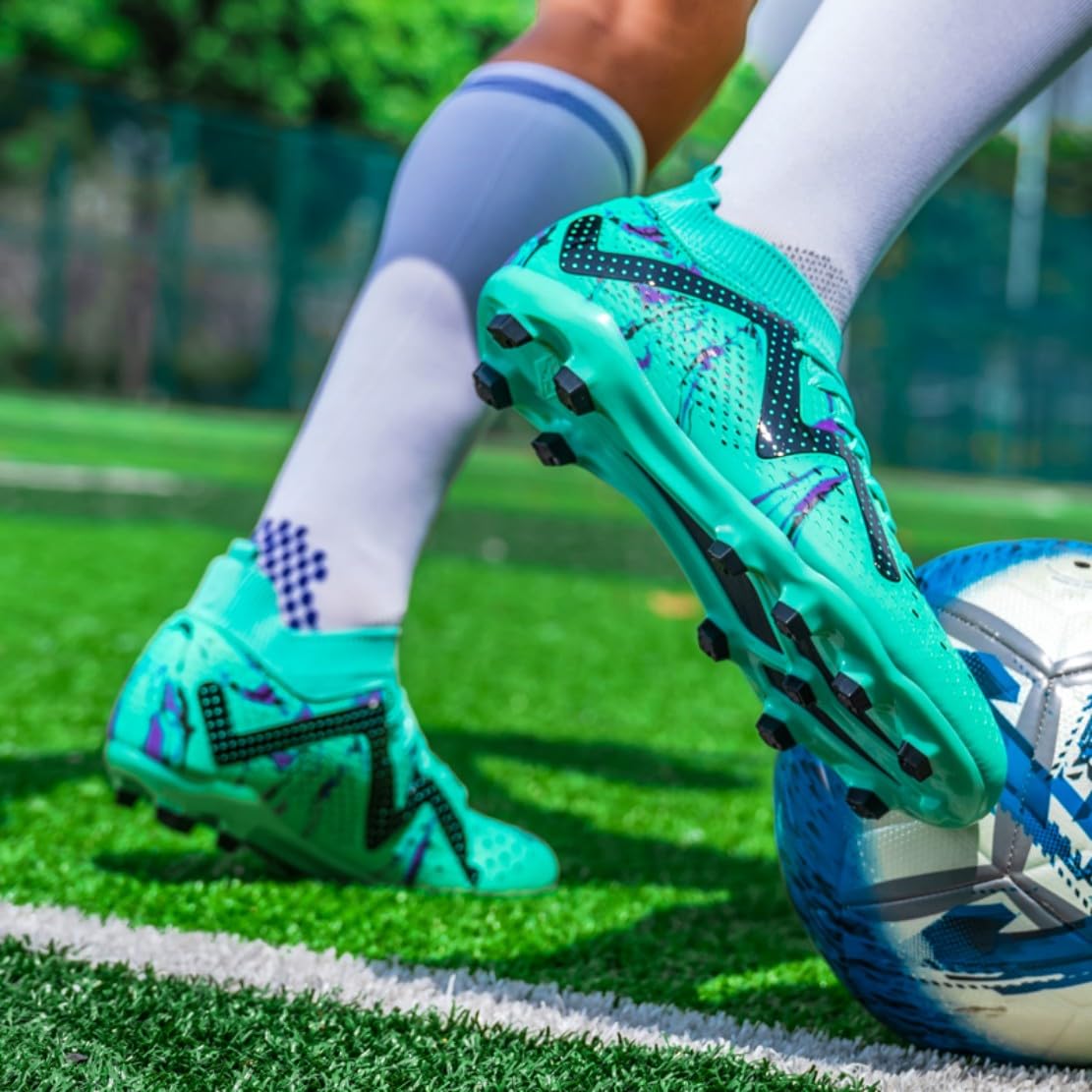 Scarpe da Calcio Uomo a Collo Alto Scarpe da Calcetto con Tacchetti Calzature Sportive per Bambini Scarpe Lifestyle Sportive Scarpe Tecniche da addestramento Esterne