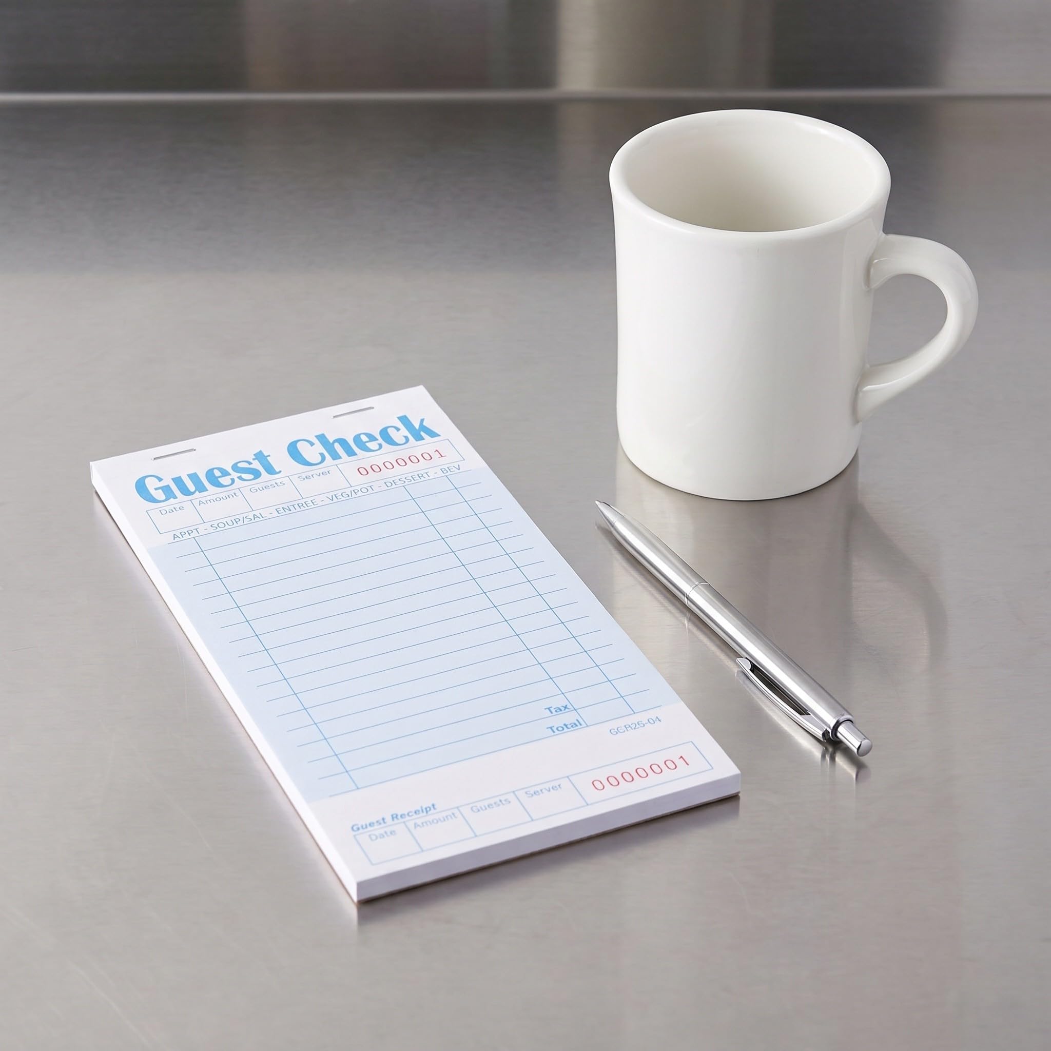 OUNONA Bloc de notas para clientes (paquete de 10), cuaderno para pedidos de de restaurante, libro de tickets de servicio de alimentos, libro de pedidos para camareras para personal de hostelería, 50