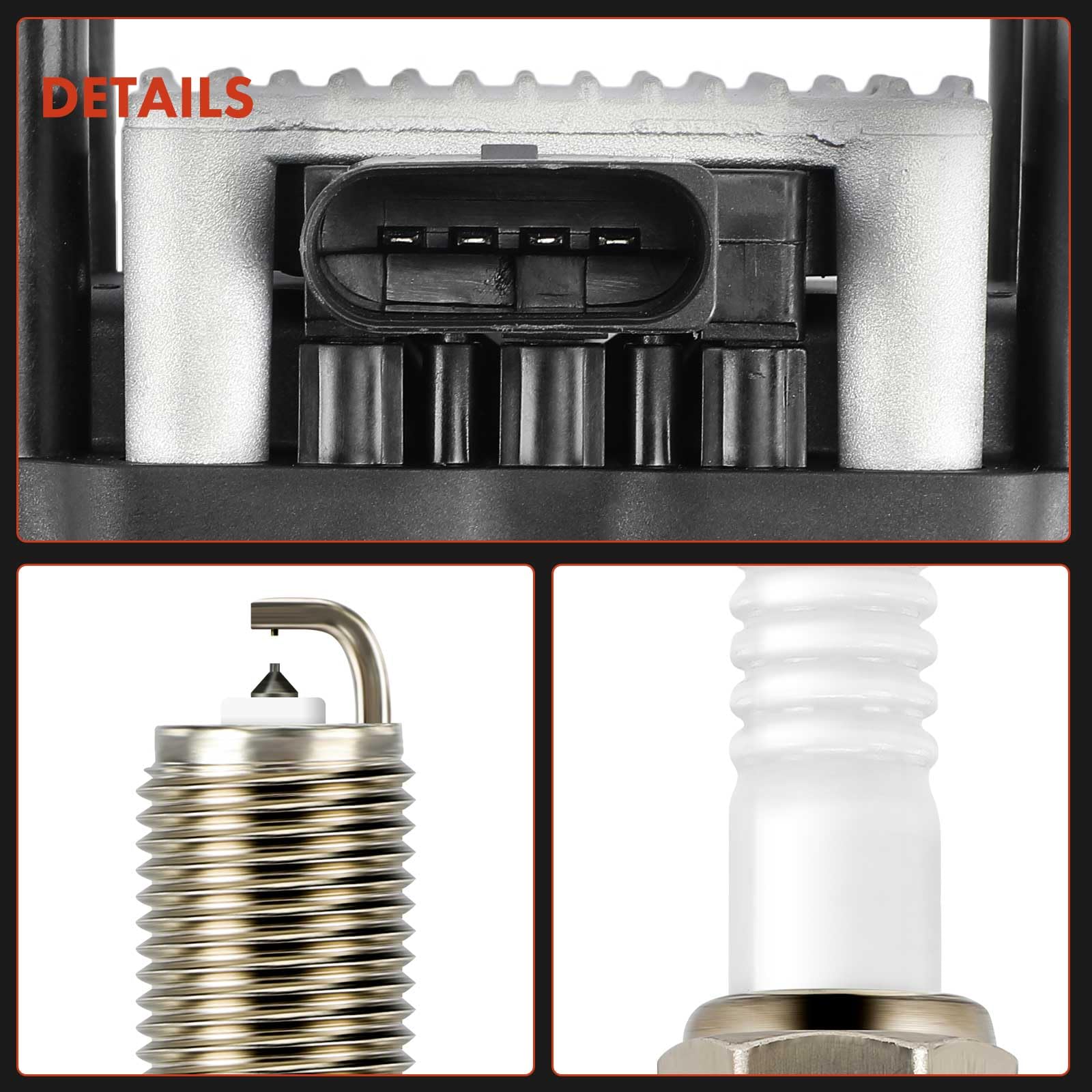 Frankberg 1 bobina di accensione + 4 candele benzina 032905106 | Compatibile con: Golf V 1K1, New Beetle 1C1 9C1, Golf IV Variante 1J5, J.e.t.t.a IV 162 163 AV2 AV3, Golf IV 1J1