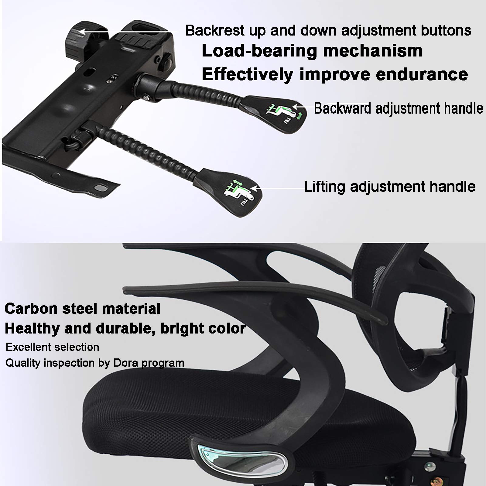 Bürostuhl Gaming-Stuhl Computerstuhl Ergonomischer Netz-Computerstuhl, Bürostuhl mit hoher Rückenlehne und Verstellbarer Kopfstütze/Lendenwirbelstütze/Kippfunktion, Schreibtischstuhl für zu
