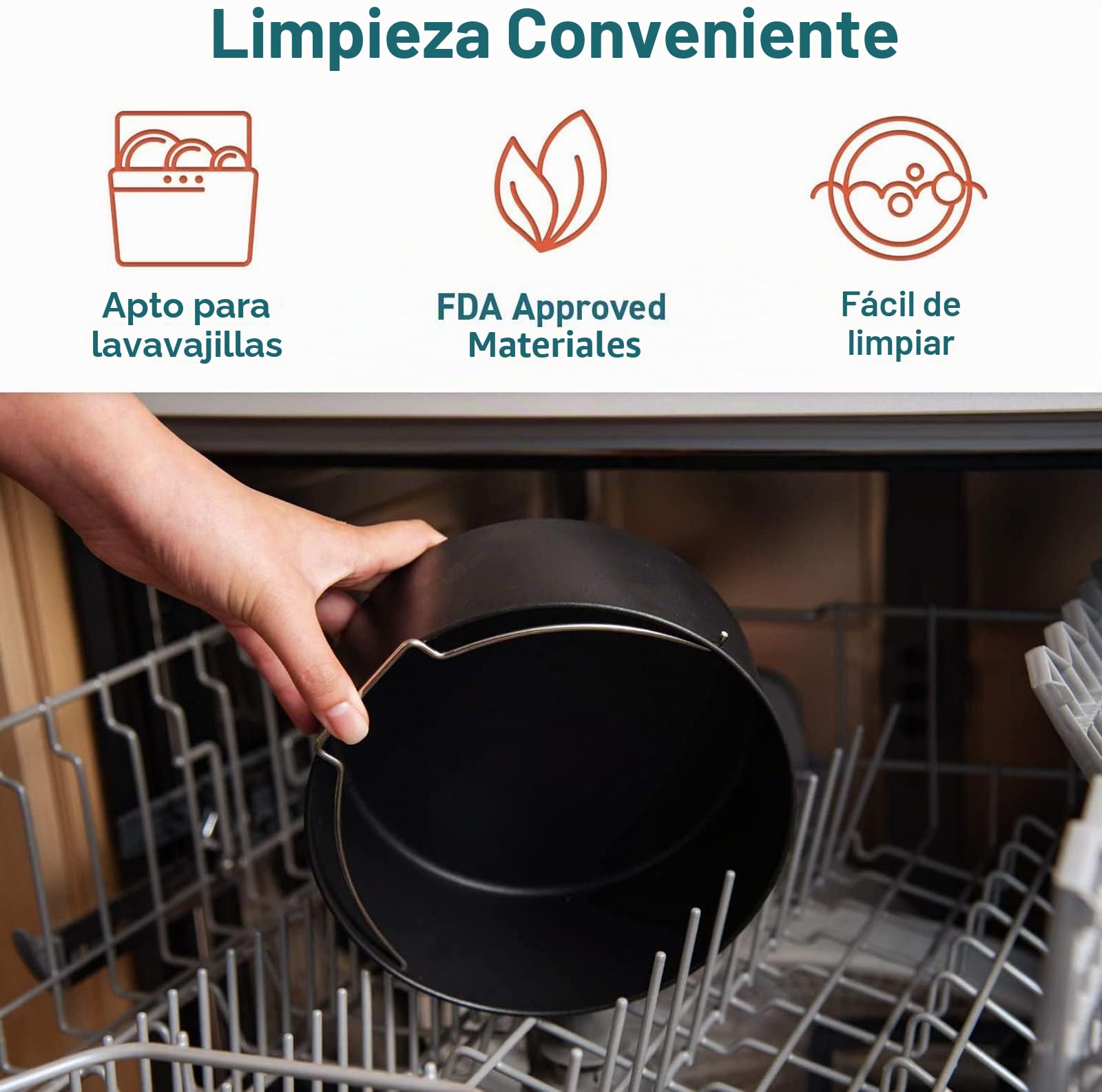 COSORI Freidora sin Aceite 5.5 L, freidora aire caliente + Accesorio para freidora de Aire, Plastic