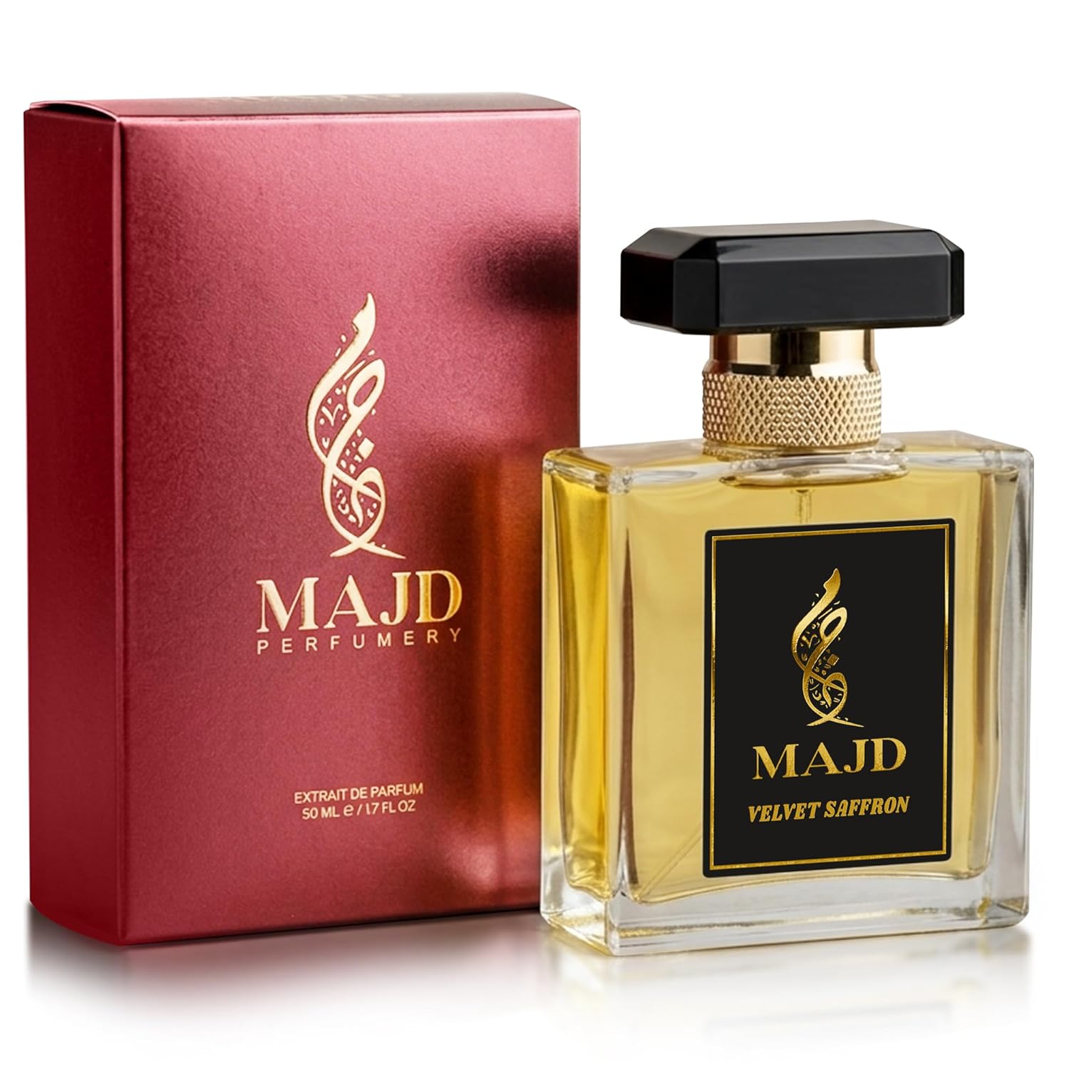 MAJD FRAGRANCES Velvet Saffron Unisex Perfume 50ml | Inspired by B.accarat R.ouge 540, Long-Lasting Eau de Parfum Spray for Men & Women | Warm Amber Floral with Saffron, Jasmine, Amberwood & Cedar