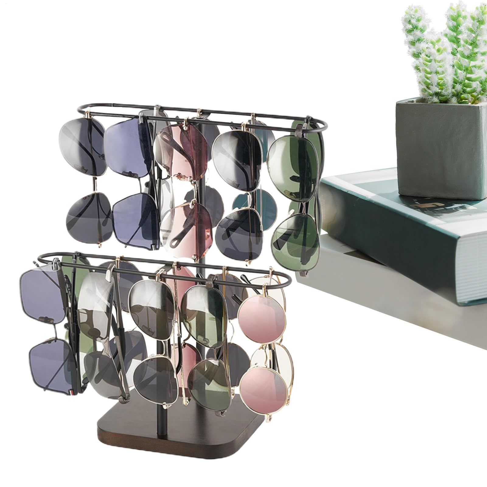 Support de rangement pour lunettes et accessoires de bureau métal