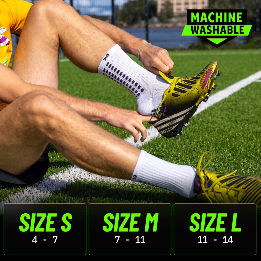 LUX Sports antidérapant Chaussettes de Football, antidérapant Chaussettes de Sport, Coussinets en Caoutchouc, DE Qualité supérieure, Basketball, Football, randonnée, Course à Pied, Noir, 39-45…