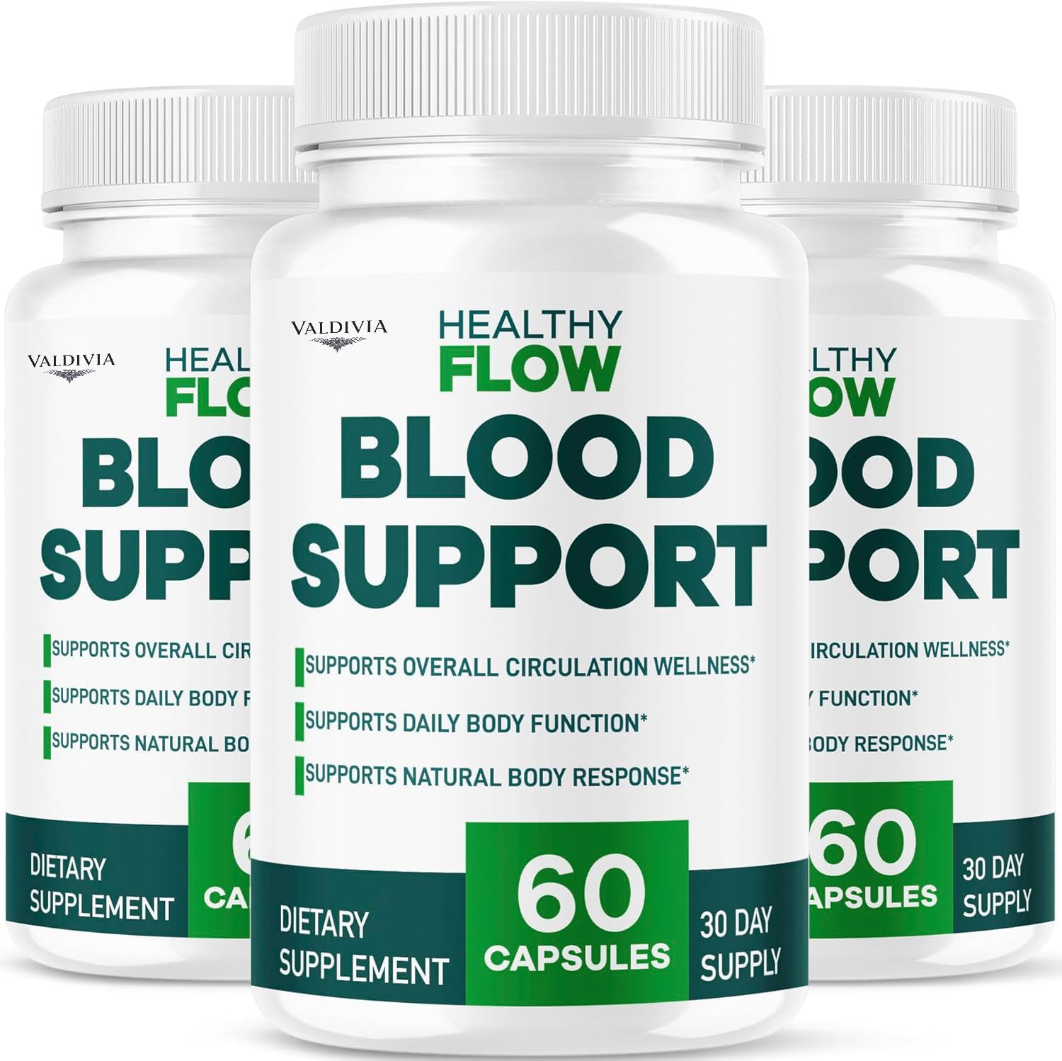 (3 Pack) Healthy Flow Blood Support - HealthyFlow Support Supplement Capsules Daily Premium Advanced Formula- Maximum Strength, Vitamins for Overall Health & Wellness, 180 Capsules for 3 Months