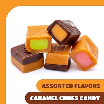 Caramel Candy Mix, Filled Caramels Individually Wrapped - 2 Lb Pack