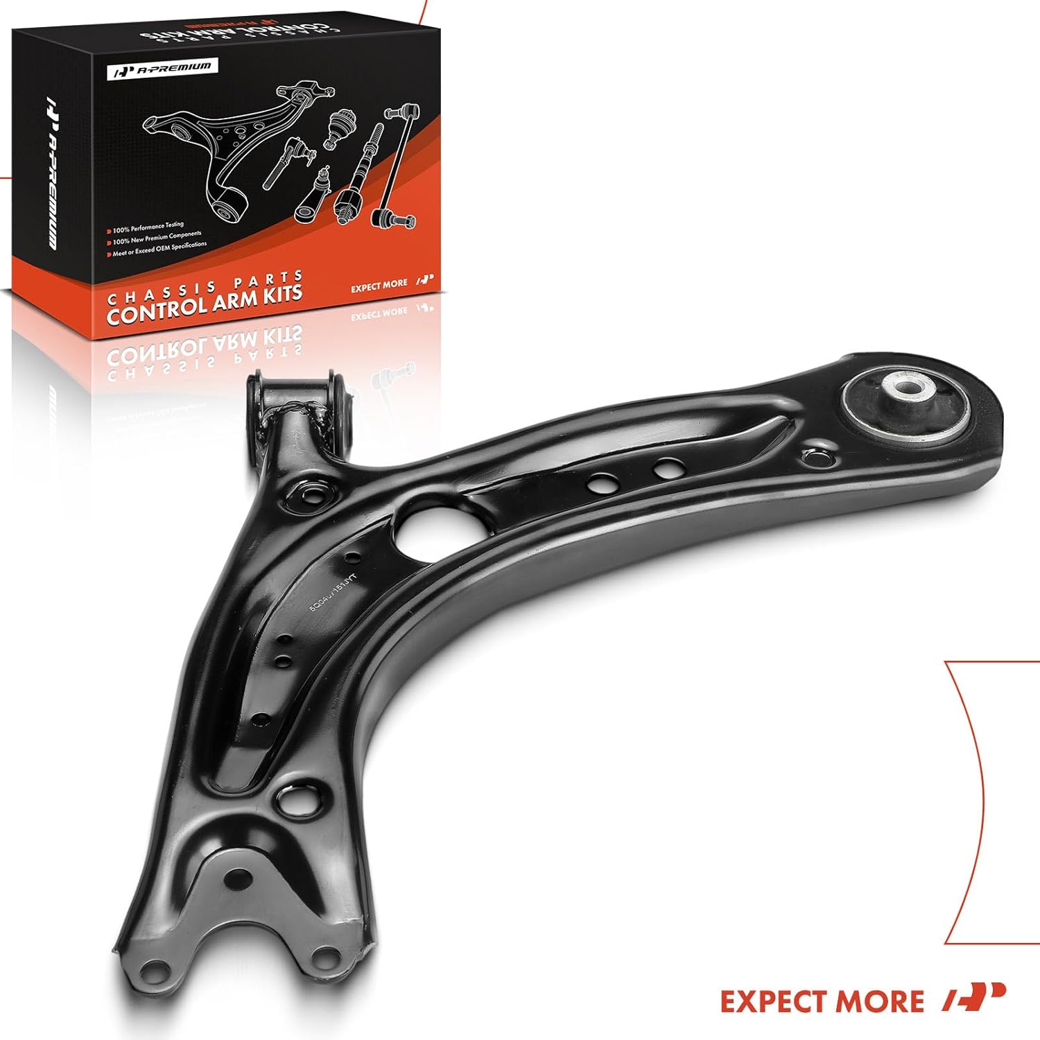 A-Premium Front Left Lower Control Arm, with Bushing, Compatible with Volkswagen Jetta, Golf, Golf R, Golf SportWagen, Golf Alltrack, GTI, e-Golf & Audi A3, A3 Quattro, A3 Sportback e-tron, S3