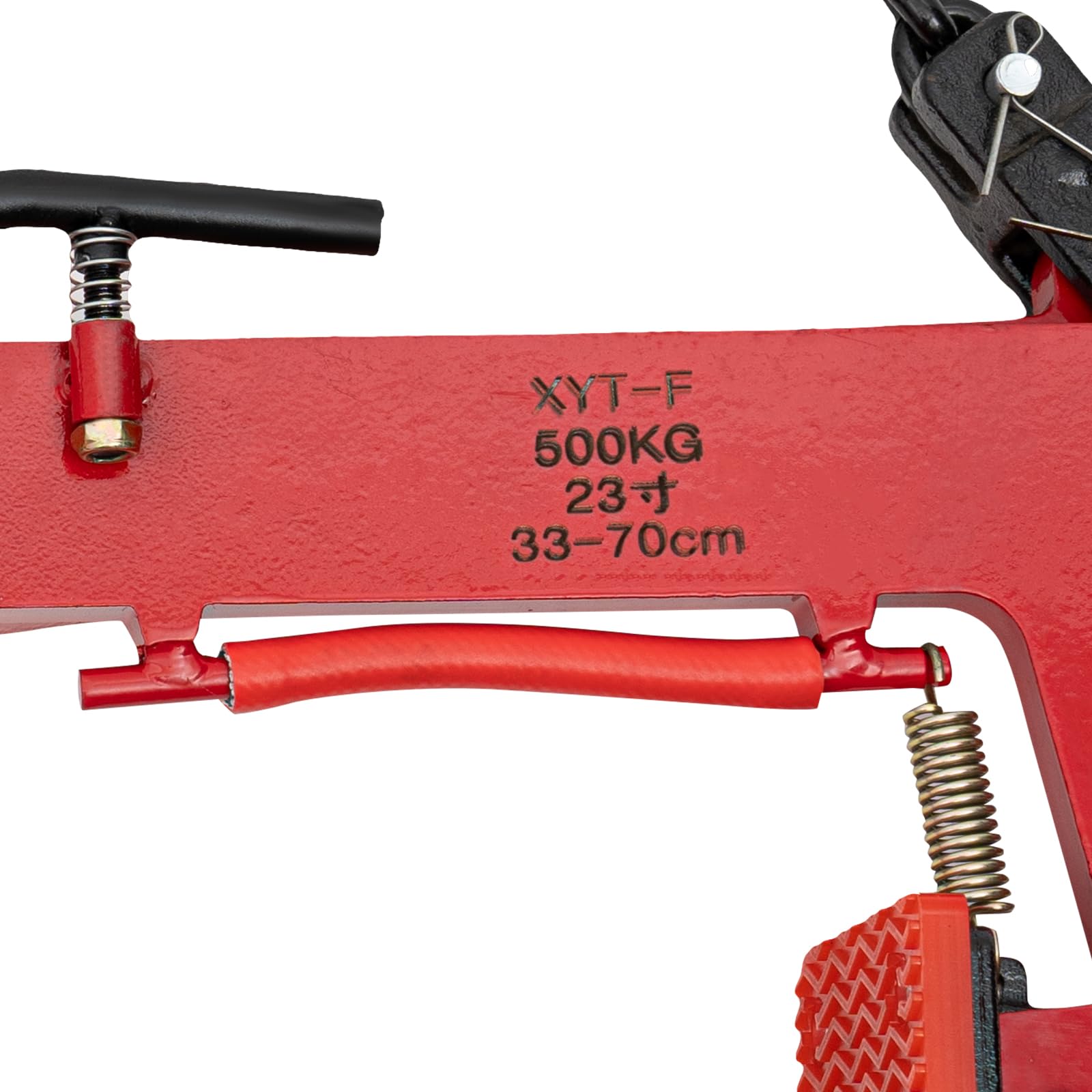 Pinza di sollevamento per bordi, 500 kg, capacità di traino, supporto per cordolo, morsetto regolabile 33 – 70 cm, morsetti di sollevamento verticali, pinza di fissaggio in pietra, Rosso