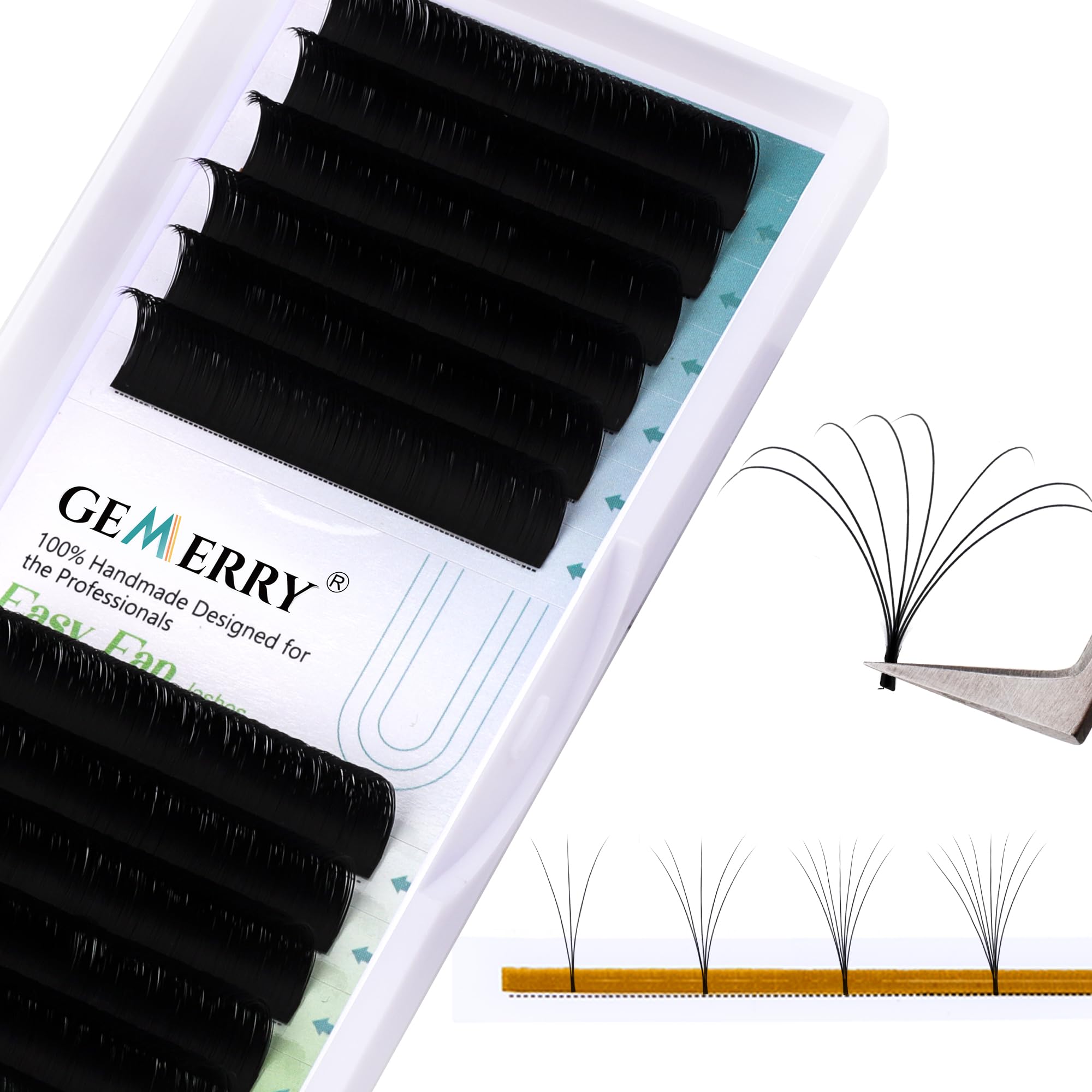 Extensiones de Pestañas Volumen Ruso 2D 3D 5D 8D 10D -0.07 D curl Mix 8-14mm - Pestañas Postizas Individuales Volume Lash Extensions de GEMERRY (0.07-d curl-mix 8-14mm) — view 17