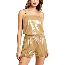 Women Incontinence Diaper Bodysuit One Piece Leotard Wrestling Singlet Elastic Waistband Rompers