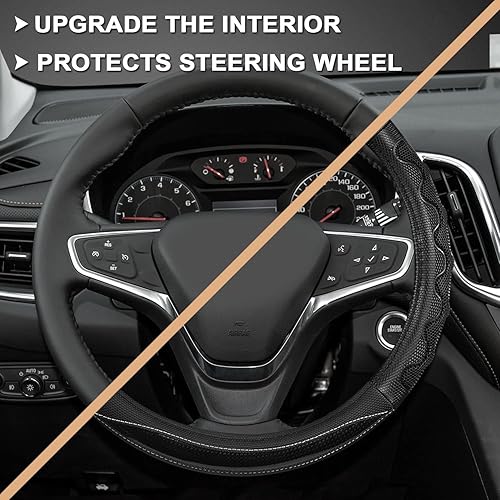 Miniatura 6 de Funda para volante GIANT PANDA para Chevy Silverado - Funda para volante de coche para Chevrolet Colorado Tahoe - Negro