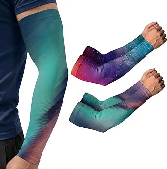 Arm Sleeves for Men Women UV Protection Cooling Sun Sleeves Sports Colored