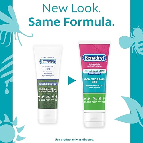 Miniatura 2 de Benadryl Gel antistamínico extra fuerte, antidolor, 3.5 onzas líquidas botella en onzas, 312547171571 1/9, 1, 1