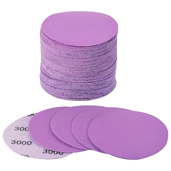 3 Inch Sanding Disc 40Pcs, 3000 Grit Sandpaper, Drill Sanding Attachment, Wet Dry Hook and Loop Sandpaper Discs for Random Orbital Sanders, Alumina Sand Paper for Wood, Metal, Automotive
