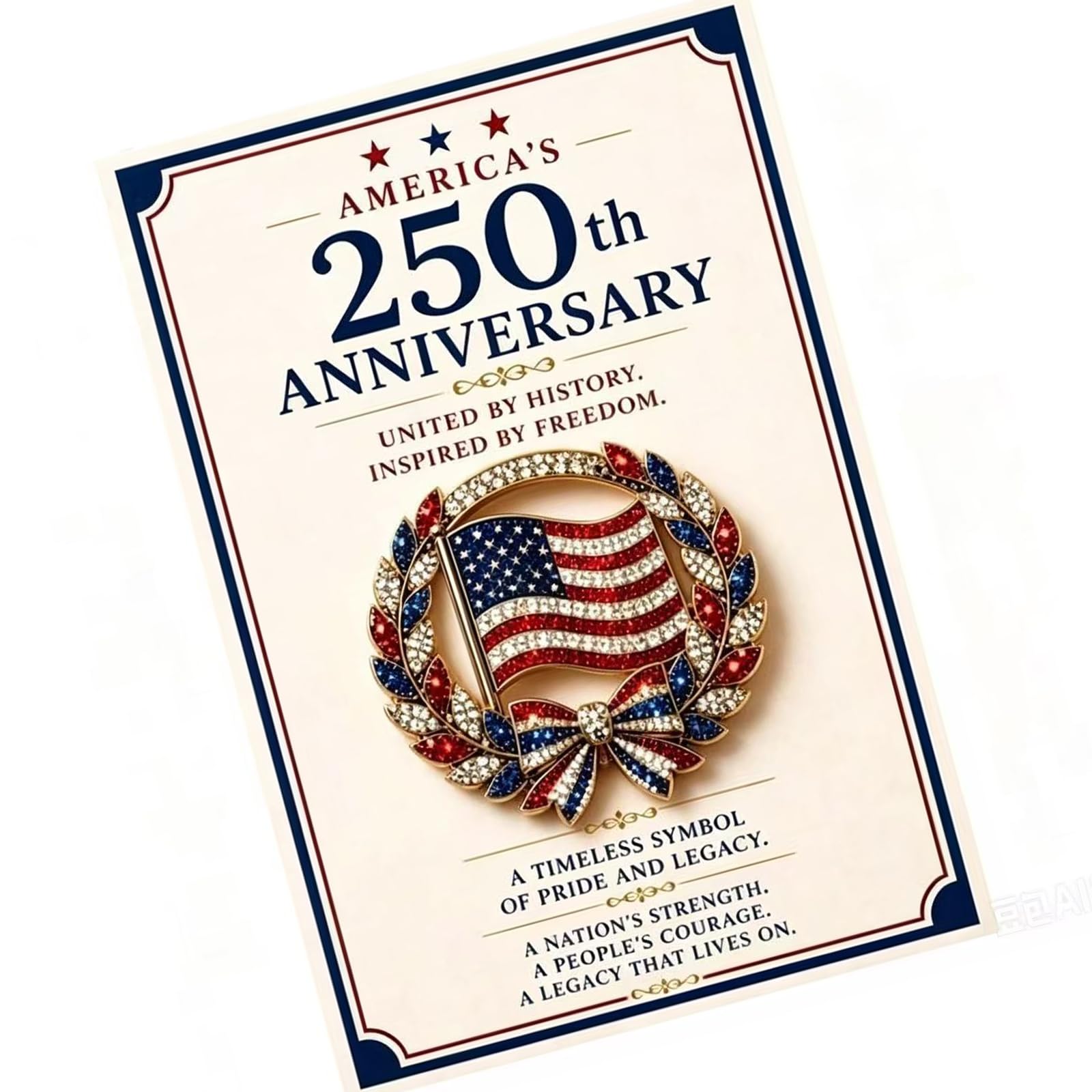 Kaeltsyn Retro 250Th Anniversary Piece Perfect for History Enthusiasts and Functions US History Collector Item