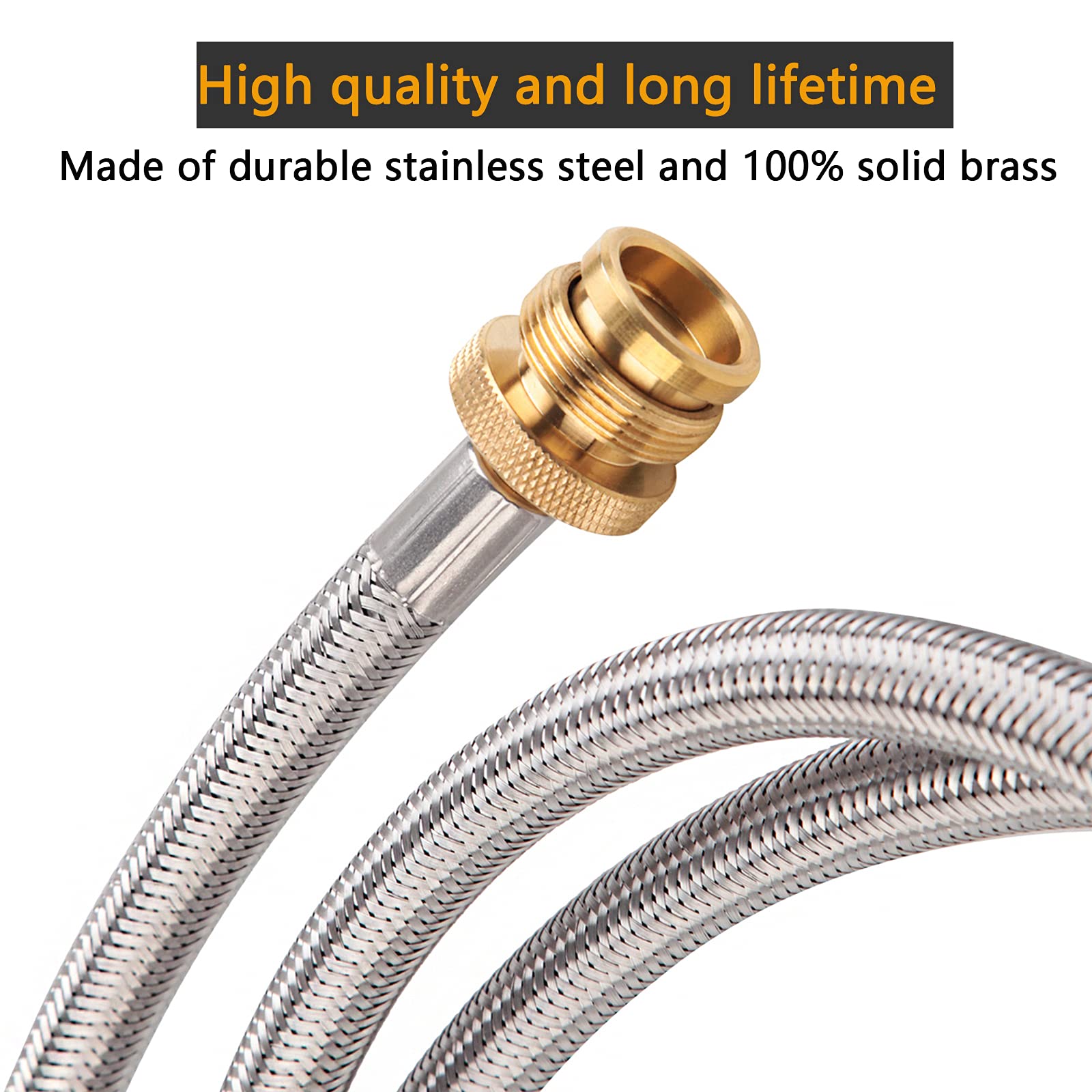 Adattatore Per Bombola Propano 6 Piedi Treccia Inox Con Manometro Per Weber Q1200