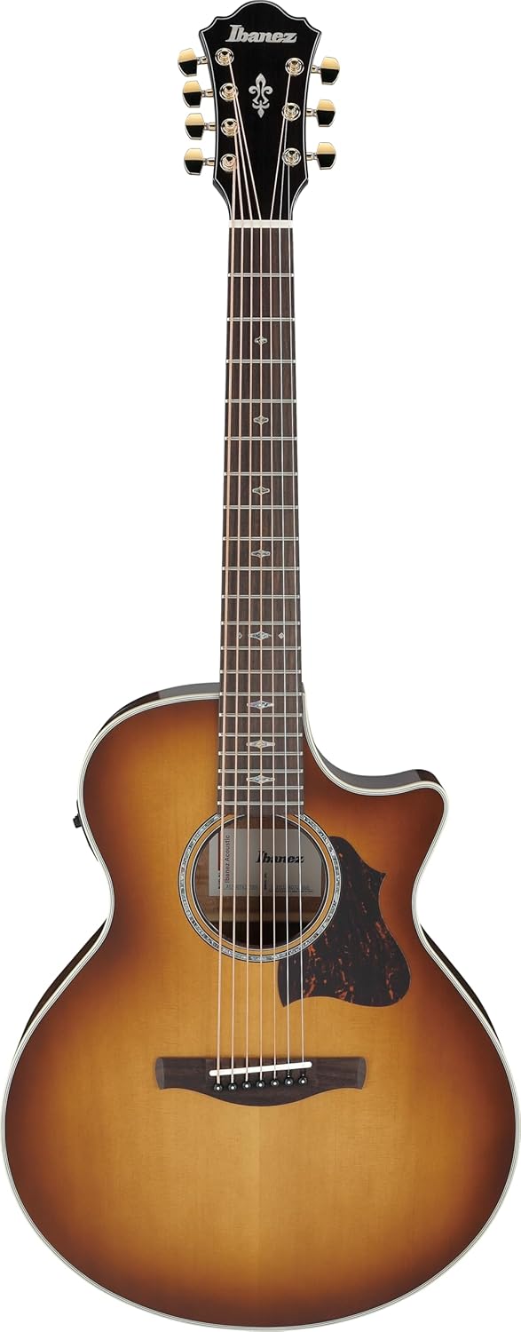 Ibanez AE3007FMH 7-string Acoustic-electric Guitar - Tobacco Edge Burst High Gloss