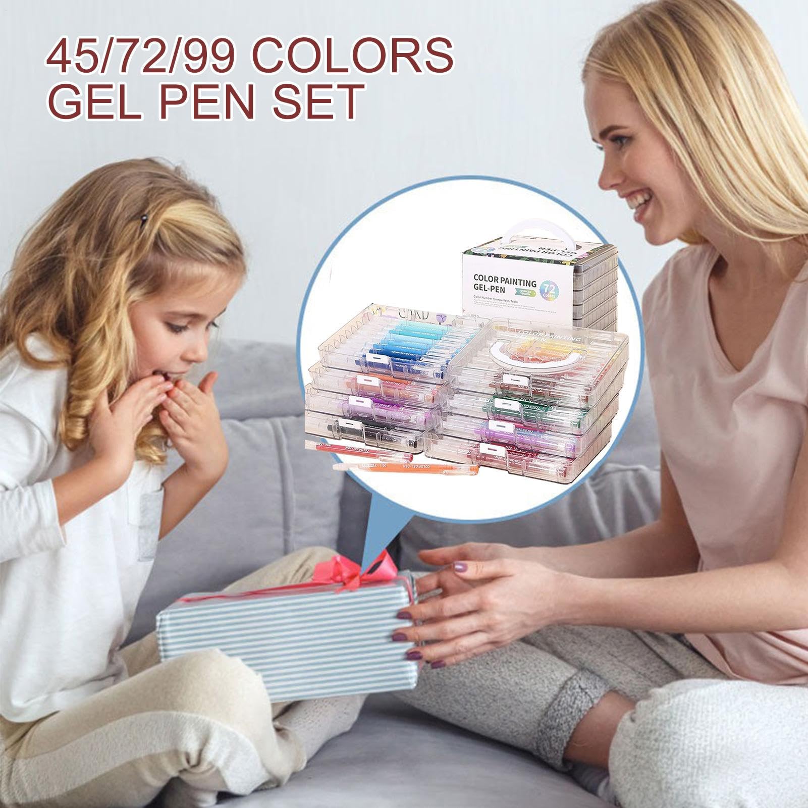 Set de bolígrafos de gel Punta fina colores variados escritura suave