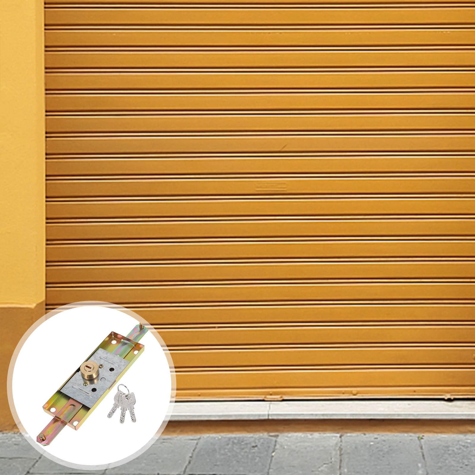 Alipis Verrou de Porte de Garage Design Élégant Fonctionnement Pratique en Acier avec Technologie Antieffraction pour Usage Résidentiel et Entrepôts