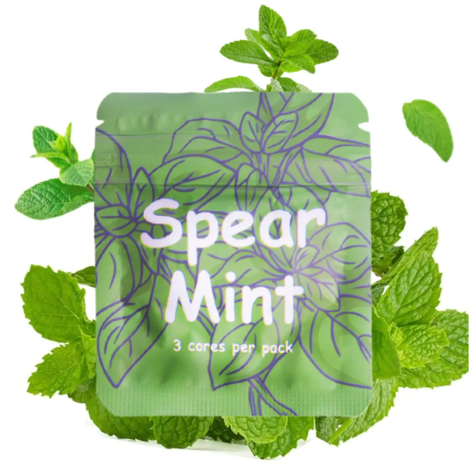 LAMKHOO Breathing Necklace to Quit Smoking and Vaping with Refillable Mint Pods Stop Smoking Aids Fidget Necklace for Anxiety Relief Smokeless Inhaler for Adults (spear mint*1)