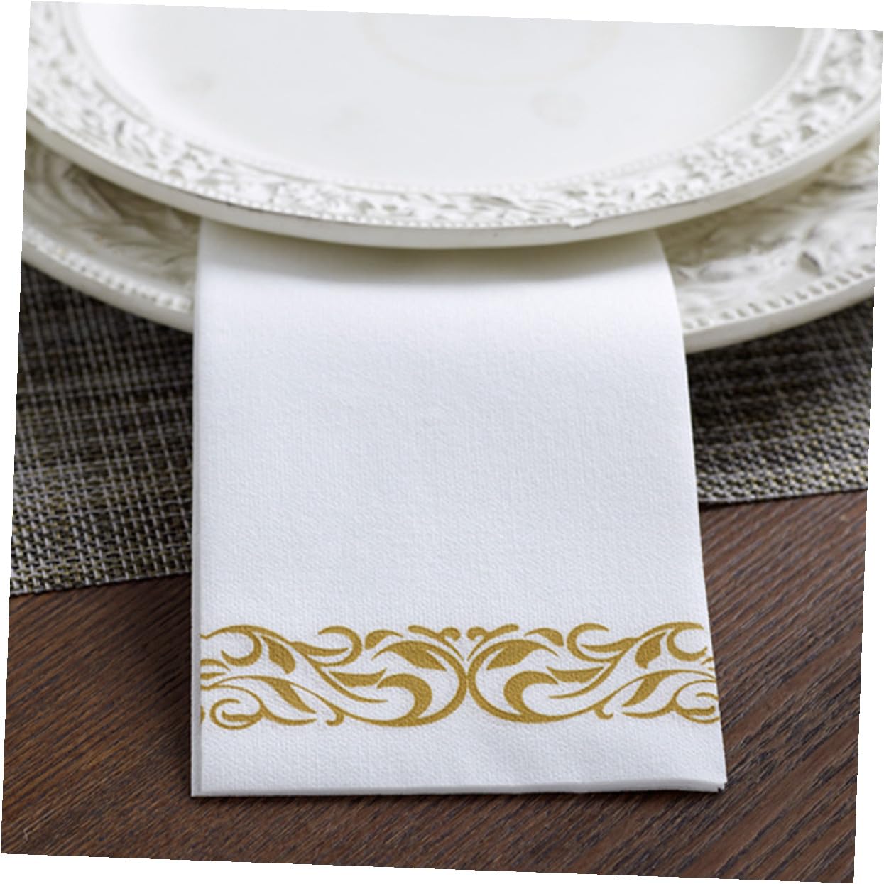 Gatuida 100 piezas Servilletas Desechables para Banquetes Unidades Papel Grueso Plegado para Fiestas Bodas Cumpleaños Elegante Decoración