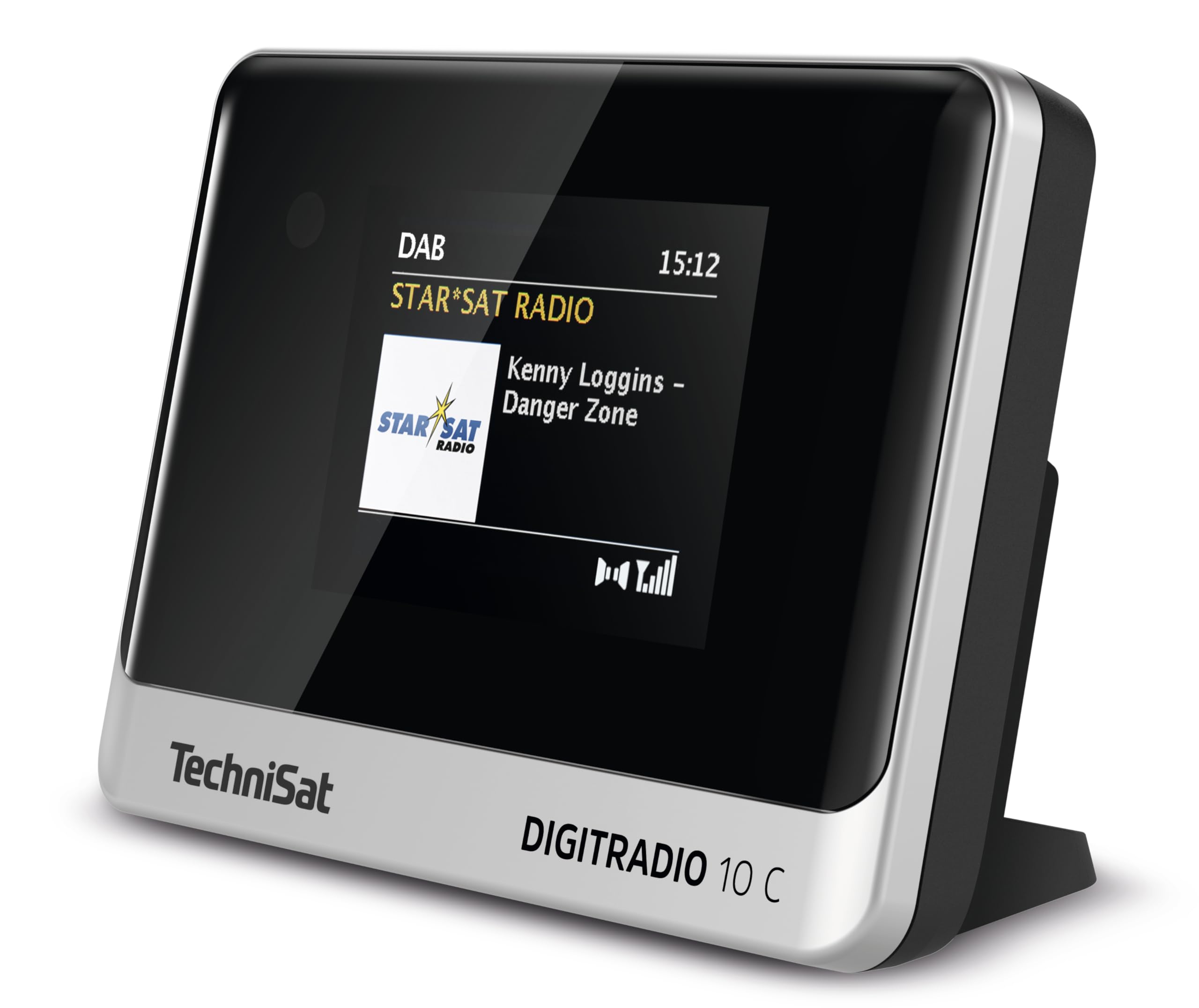 TechniSat DIGITRADIO 10 C DAB+ Digitalradio Adapter Bluetooth Fernbedienung Wecker schwarz/silber