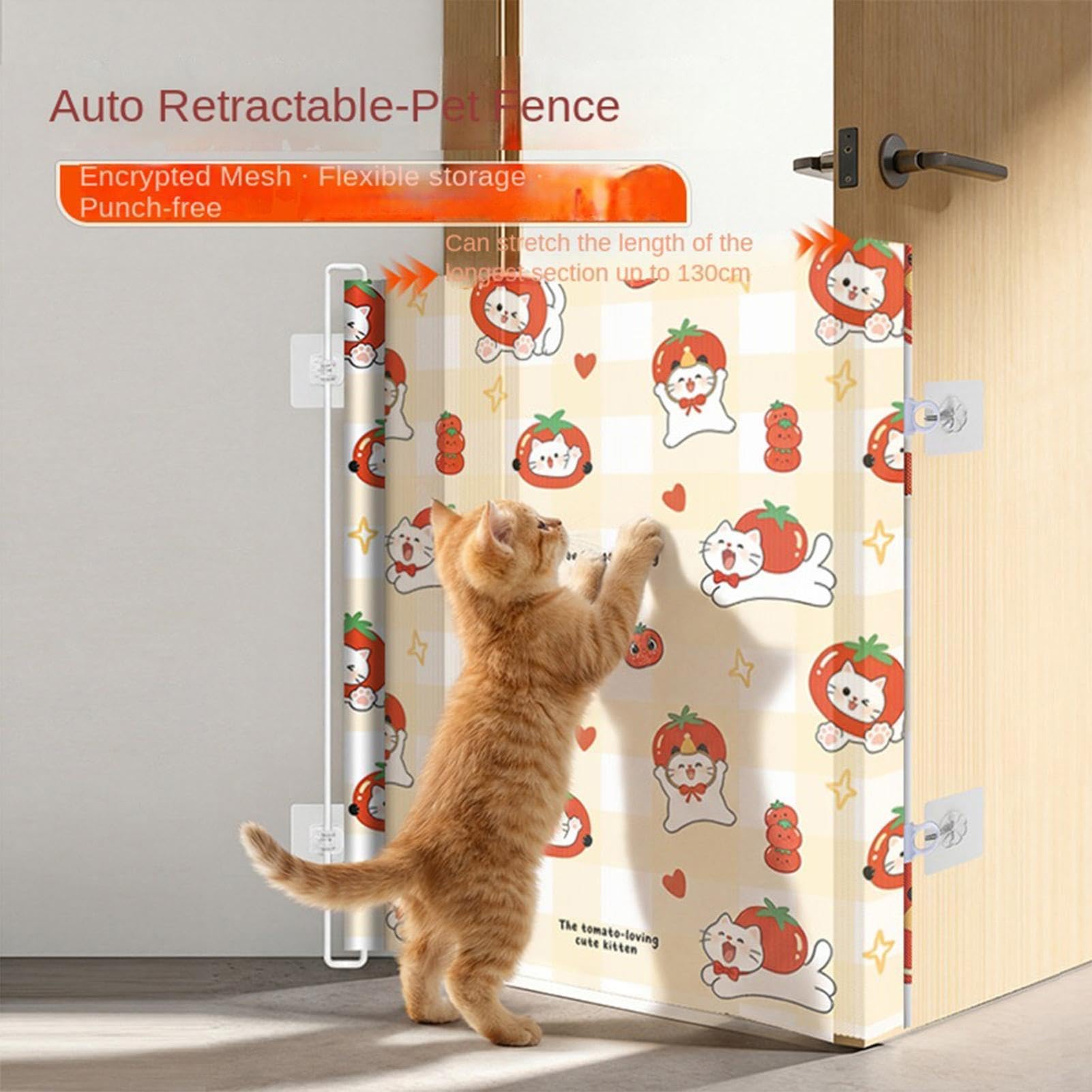 Cancello Retrattile Ingresso Recinto di Contenimento, Schermo di Sicurezza | Cancello Retrattile per Ambienti Interni per la Casa, Bambini, Cuccioli, Ingressi, Esterno e Interno