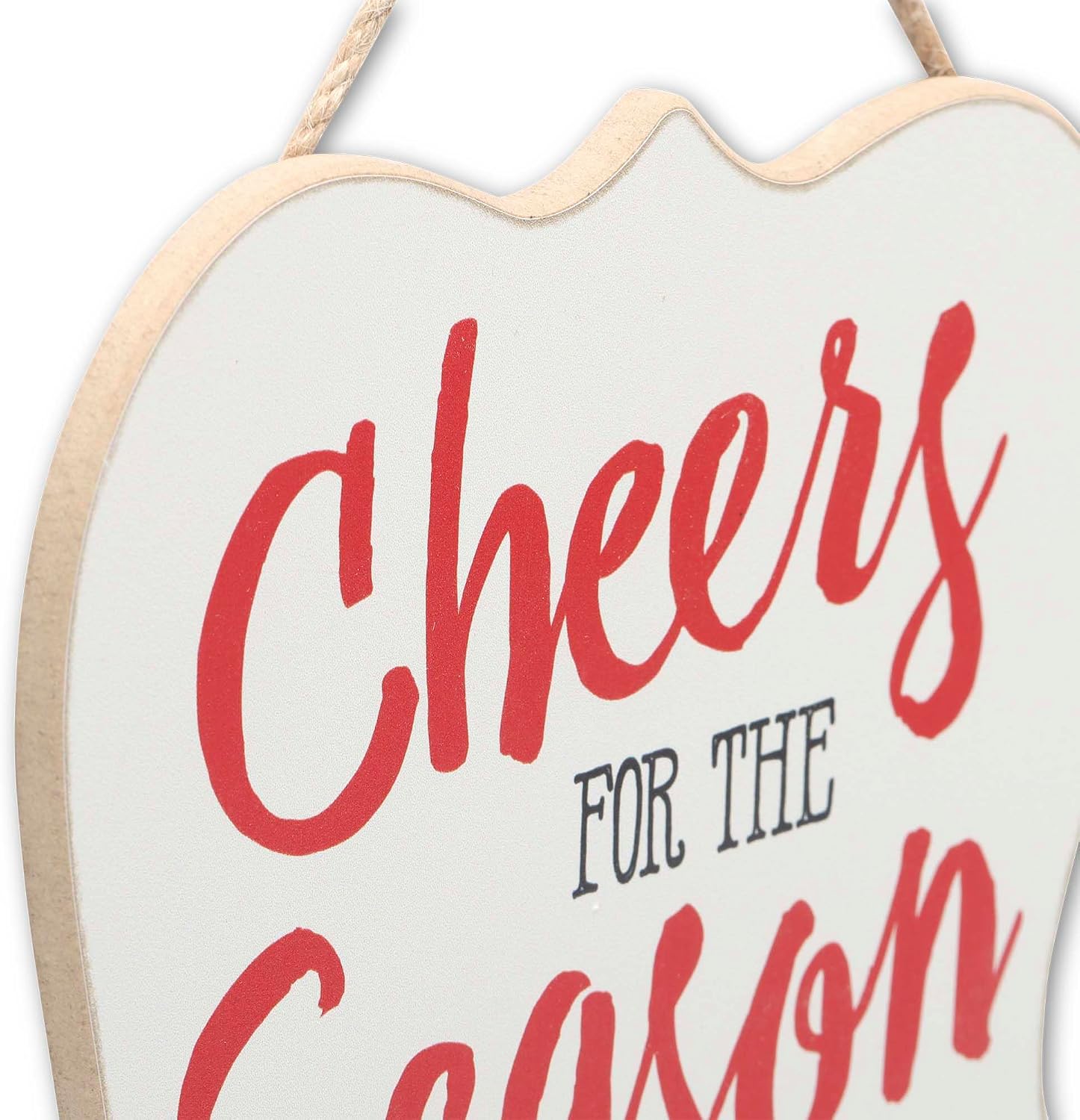 Open Road Brands Disney Mickey Mouse and Minnie Cheers for the Season Hanging Wood Wall Decor - Adorable Mickey Mouse Christmas Decoration for Home