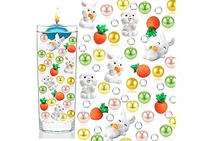 10106 Pieces Easter Vase Filler Bunny Carrot Pearl Beads, Floating Pearl Vase...