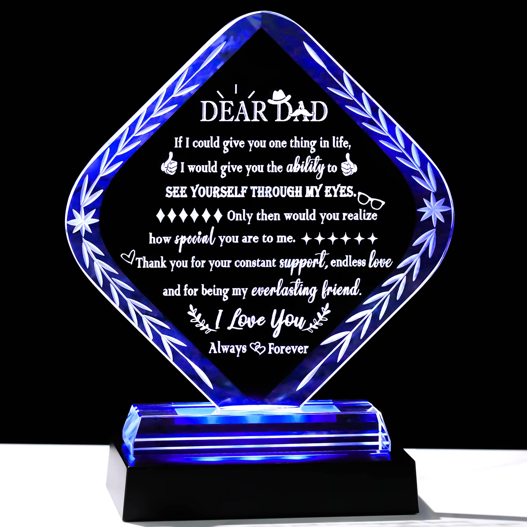 Arikyrist Crystal Plaque with LED Light Base
