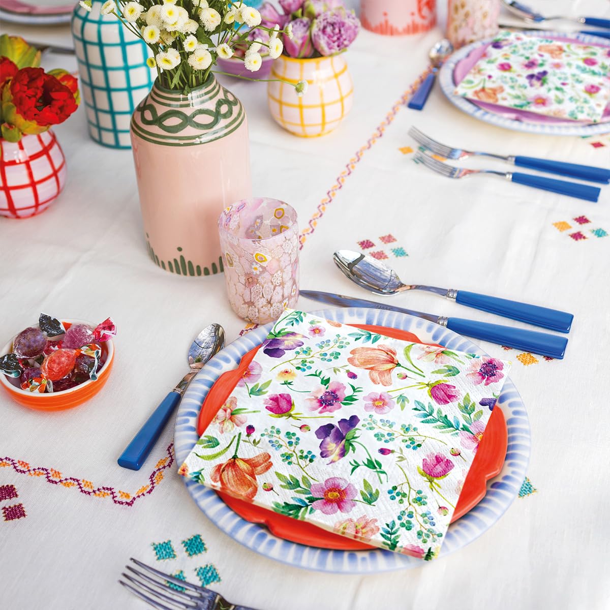 PAW Papieren Servetten 3 Laags  33 X 33 Cm  I 20 Stuks Perfect Voor Verjaardagen Feesten Bruiloften Communie En Vieringen Tafeldecoratie Kleurrijke Exotische Vogels 750951711