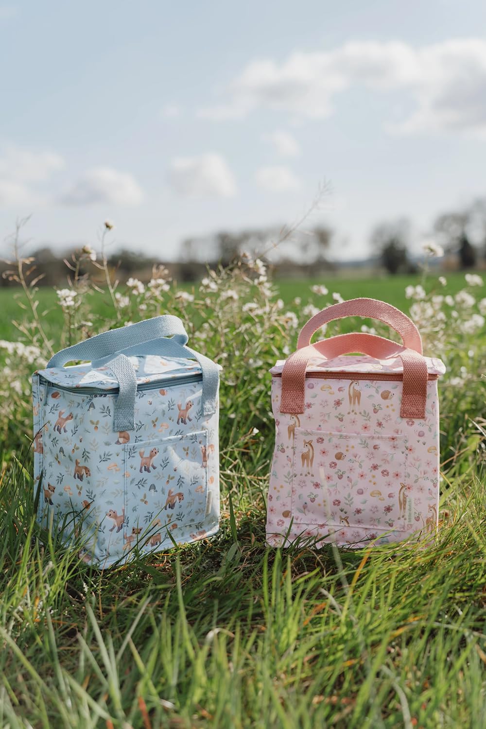 Little Dutch Bolsa térmica para almuerzo para niños, niñas, rosa con flores, ciervo - Jardín de hadas