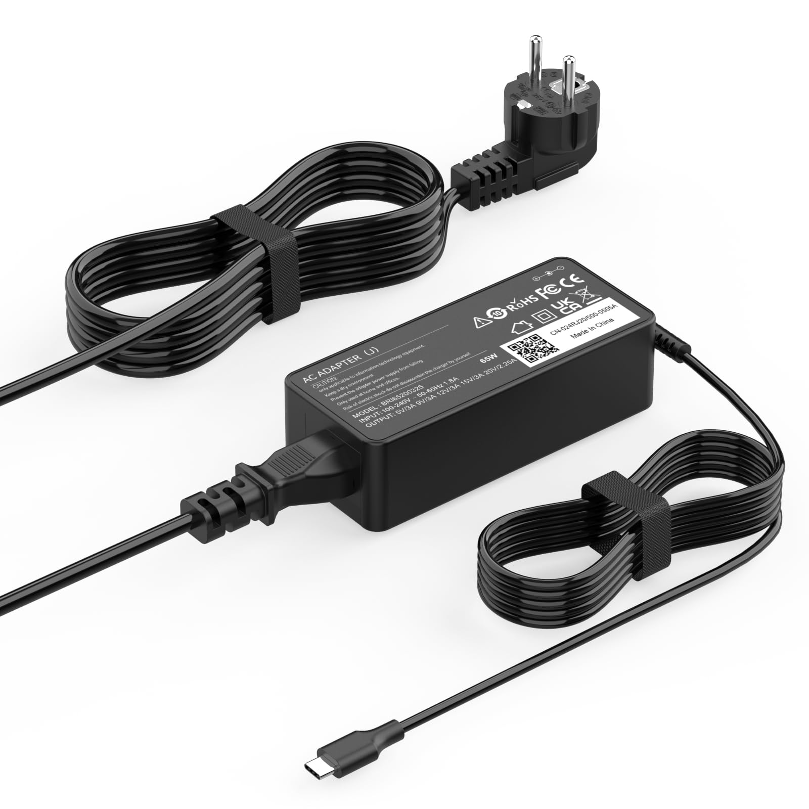 BIUBOTY 65W Ladekabel Laptop Ladegerät 20V 4,0x1,7mm Laptop Netzteil Kompatibel mit Lenovo IdeaPad 320 320S 330 330S S145 S340 310 510 Yoga 520 720 Flex 5 14 15 V14 V15 Ersatz Ladekabel Adapter
