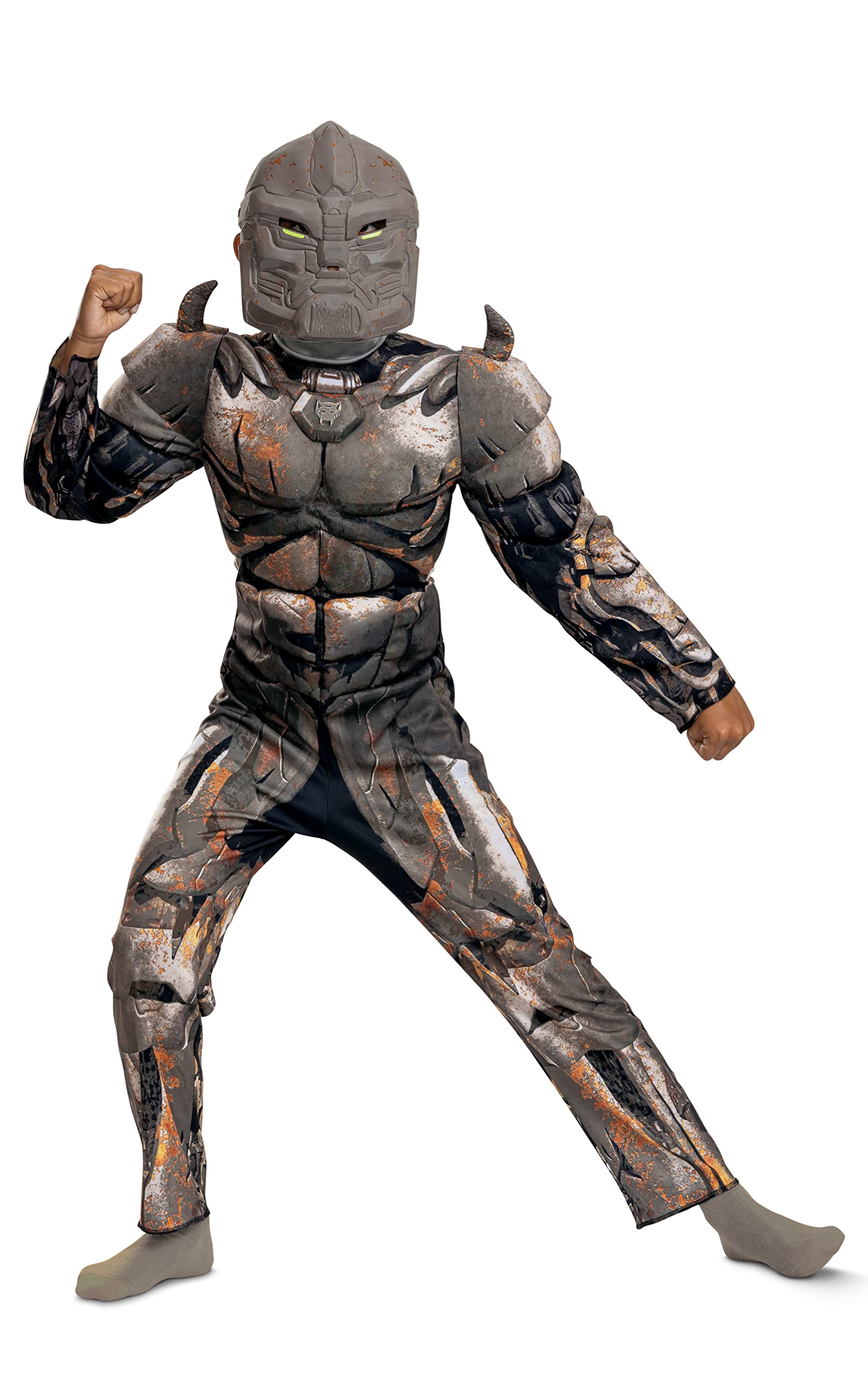 Disguise Oficjalny kostium Rhinox dla dziecka, transformer, kostium robota, dla dziewczynki, robota, kostium nosorożca, kostium dla dziecka, kostium na Halloween, kostium karnawałowy dla dziecka,