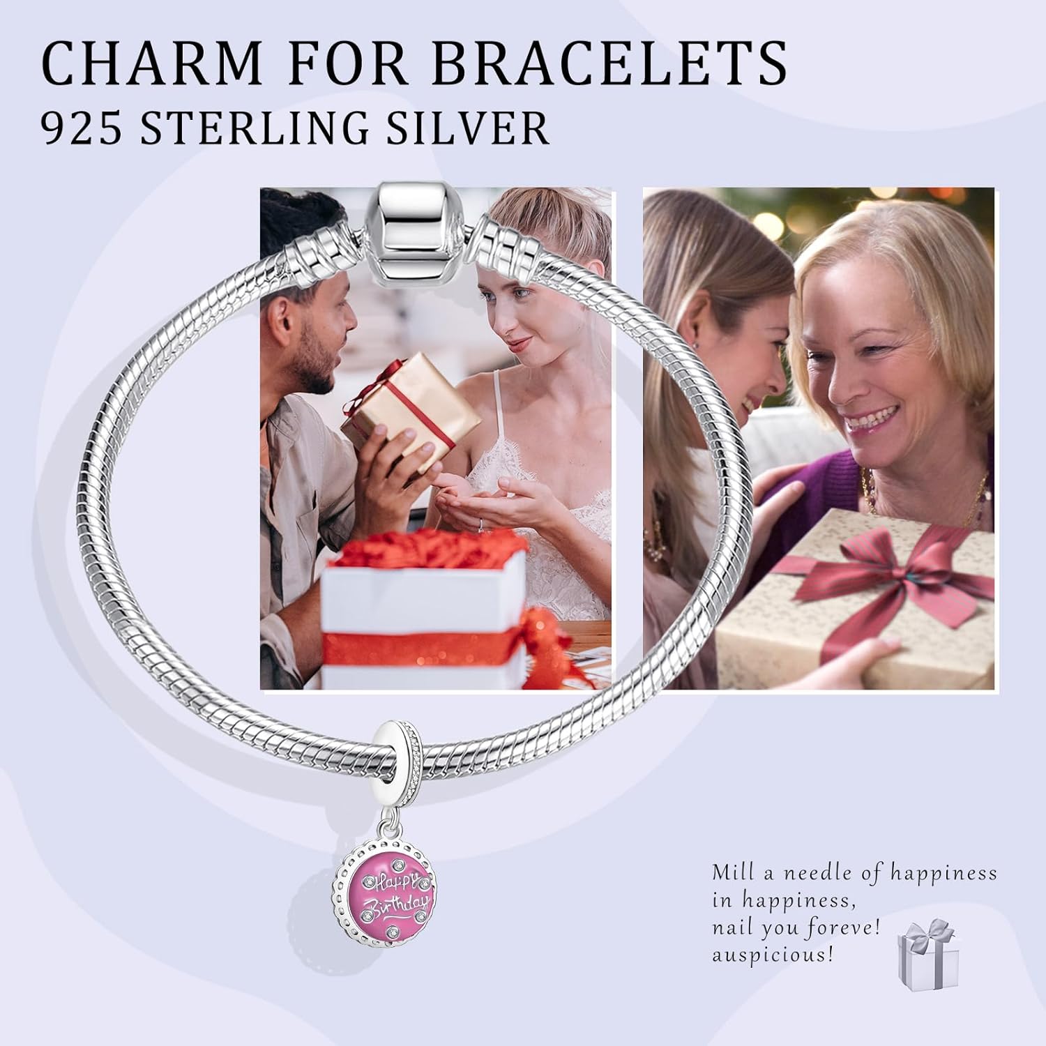 Birthday Family Mom Charm 925 Sterling Silver Charms for Bracelets and Necklaces Bead Charms Jewelry Charm for Women Family Friends - Image 4