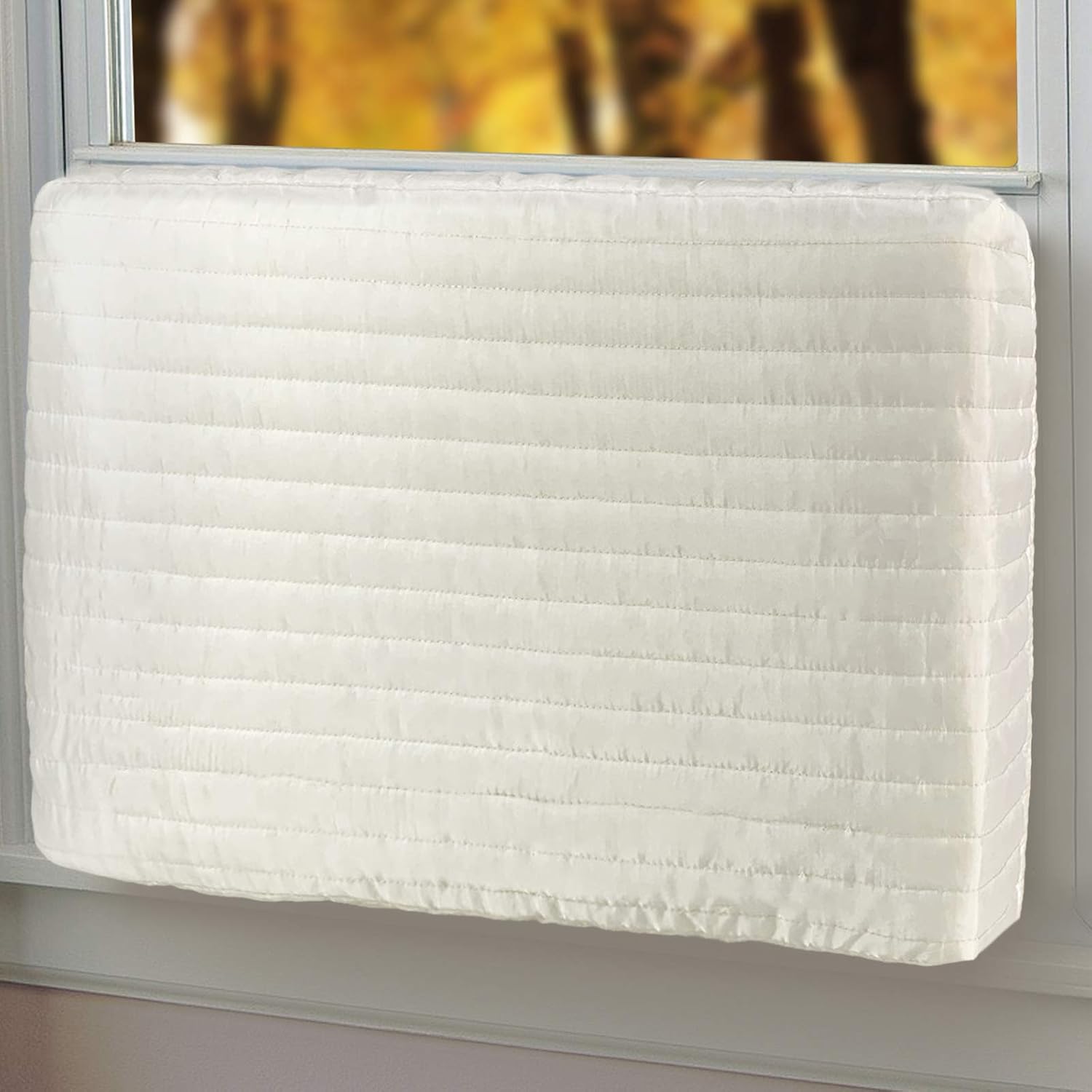 Qualward Indoor Air Conditioner Covers for Window Units, Window AC Unit Cover for Inside (21" W x 15" H x 3.5" D)