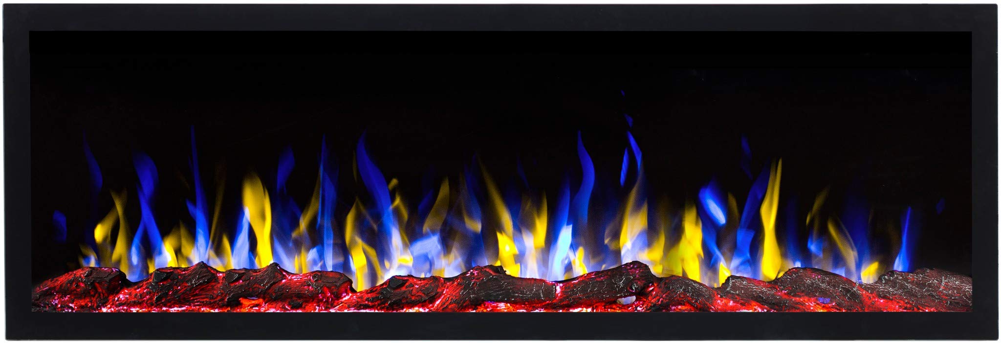 AFLAMO PRIDE S- Caminetto elettrico da parete, senza funzione di riscaldamento, profondo solo 12,8 cm. (127x42x12,8)