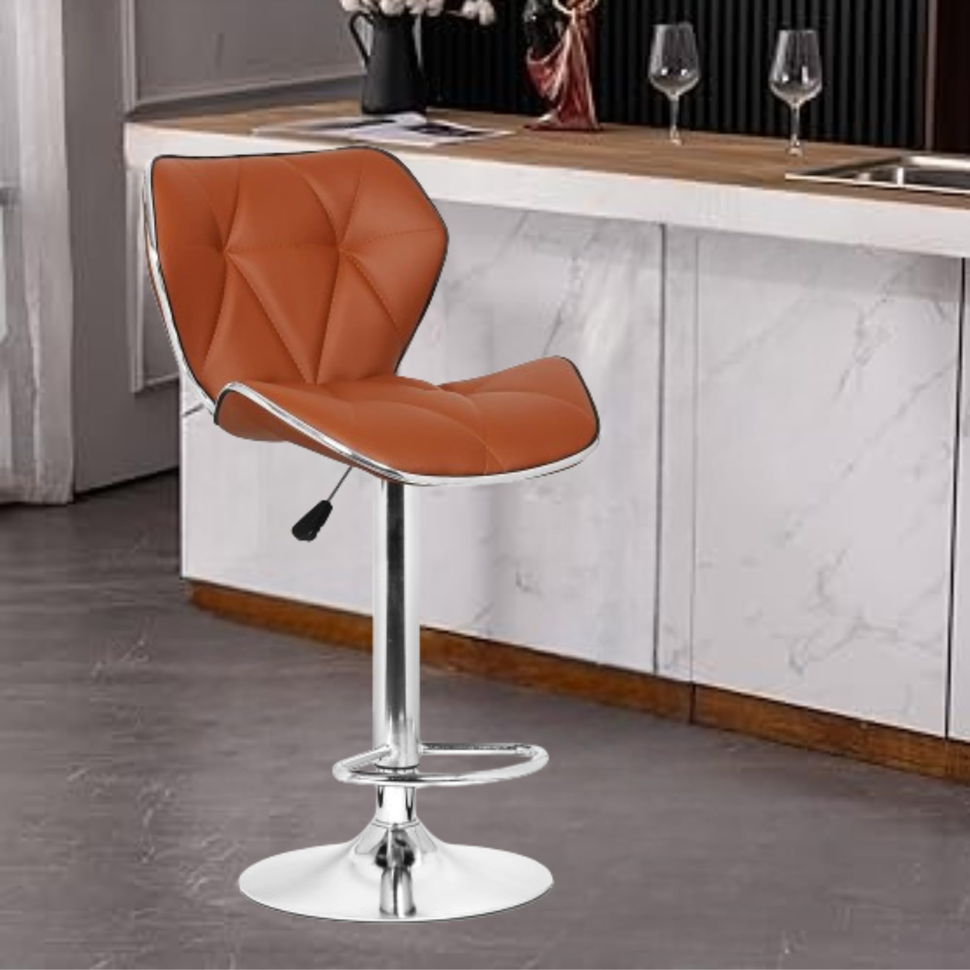 Da URBAN Ember Height Adjustable and Revolving Bar Stool/Kitchen Chair/Stylish Bar Stool Tan-image-28