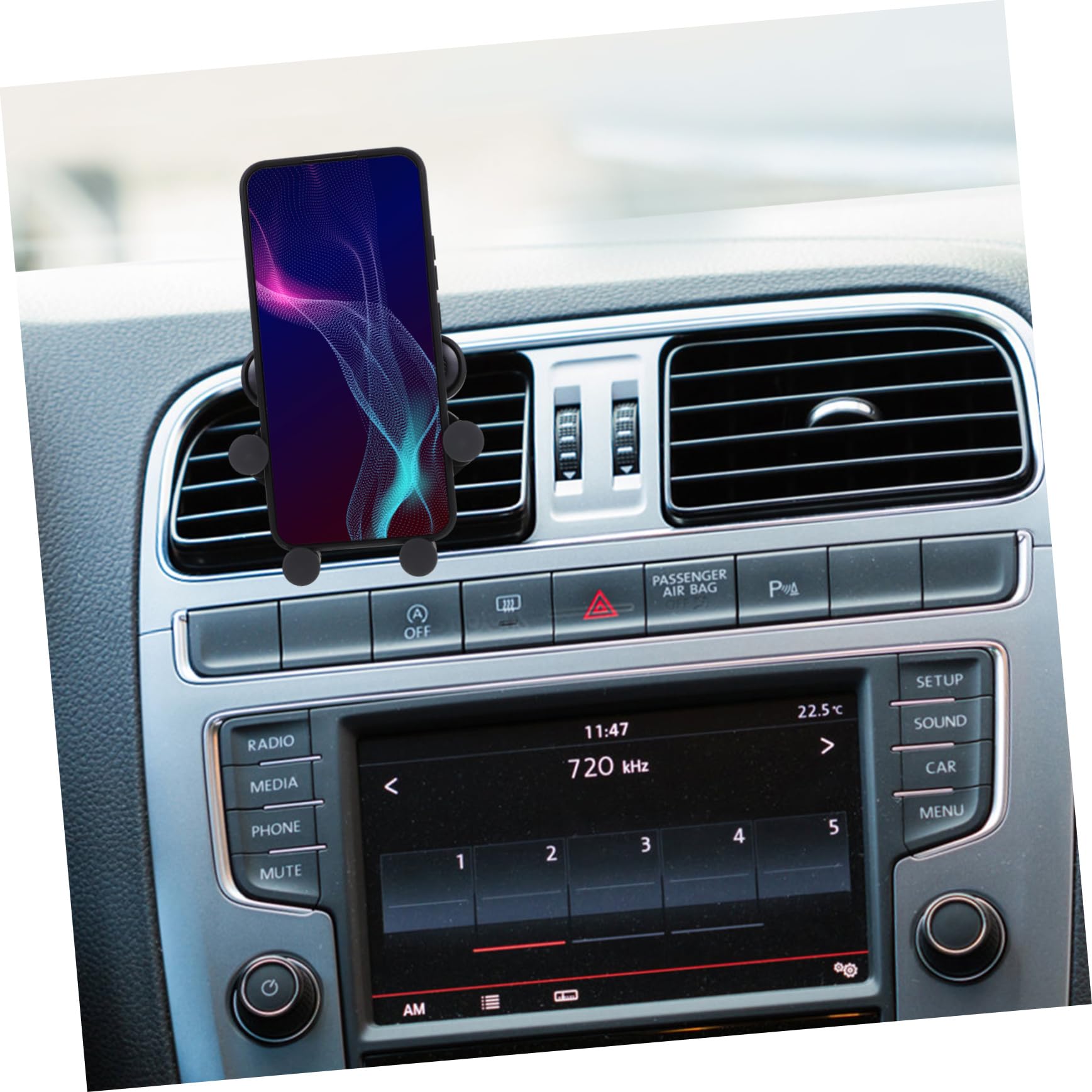 Mobestech 3pezzi Supporto per Cellulare da Auto Invisibile Supporto Telescopico per Bocchetta Aria Design Innovativo Antiscivolo Compatibile con Smartphone da Rotazione e Stabilità Avanzata