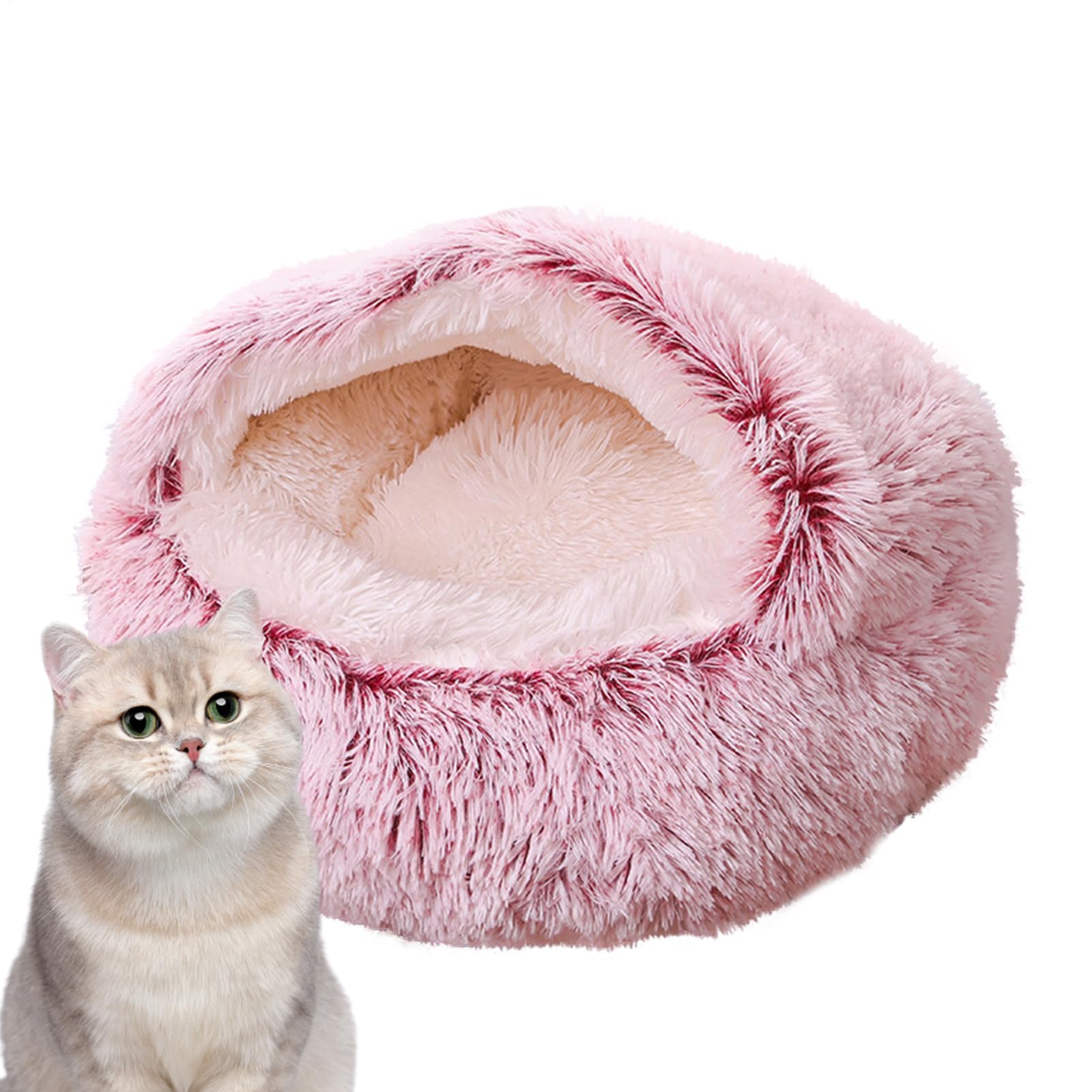 Lit grotte pour chat lavable contre l'anxiété des animaux de compagnie
