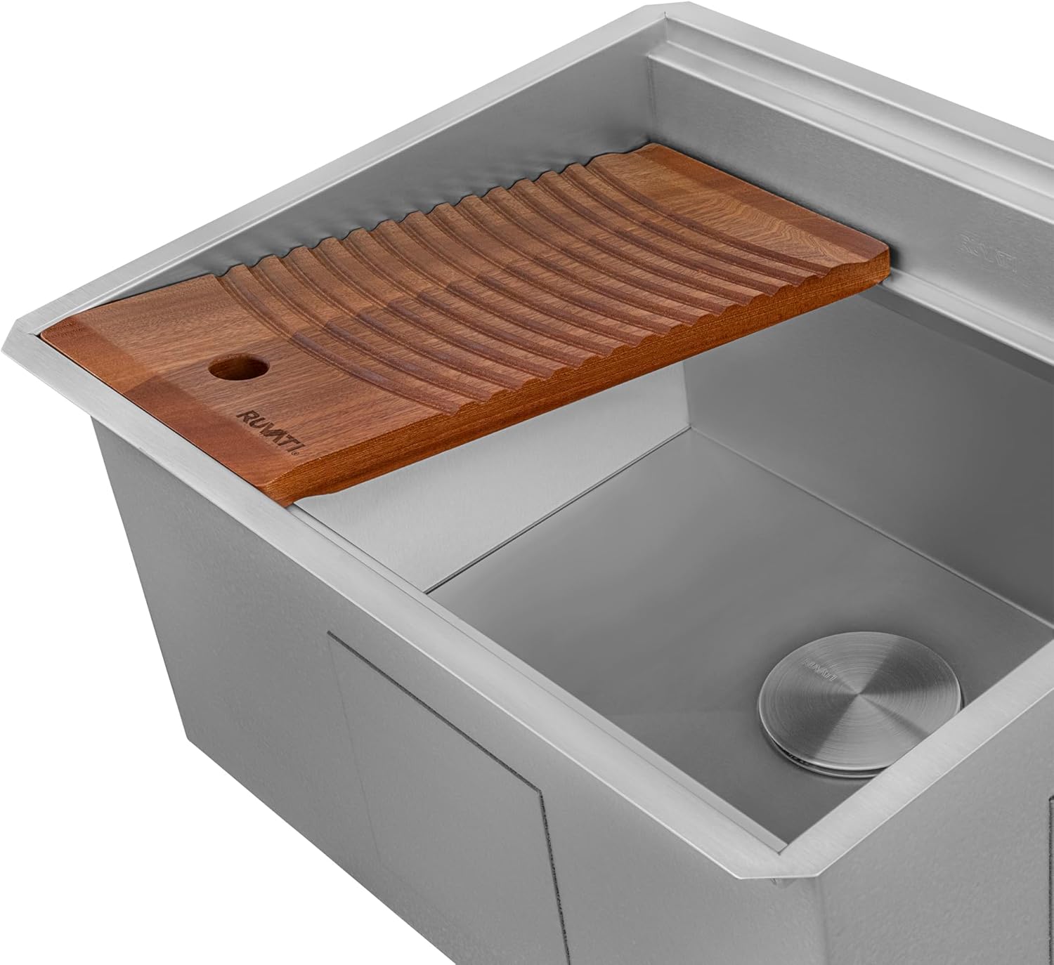 Ruvati 23" x 19" x 12" inch Deep Laundry Workstation Sink with Washboard Undermount Stainless Steel - RVU6525
